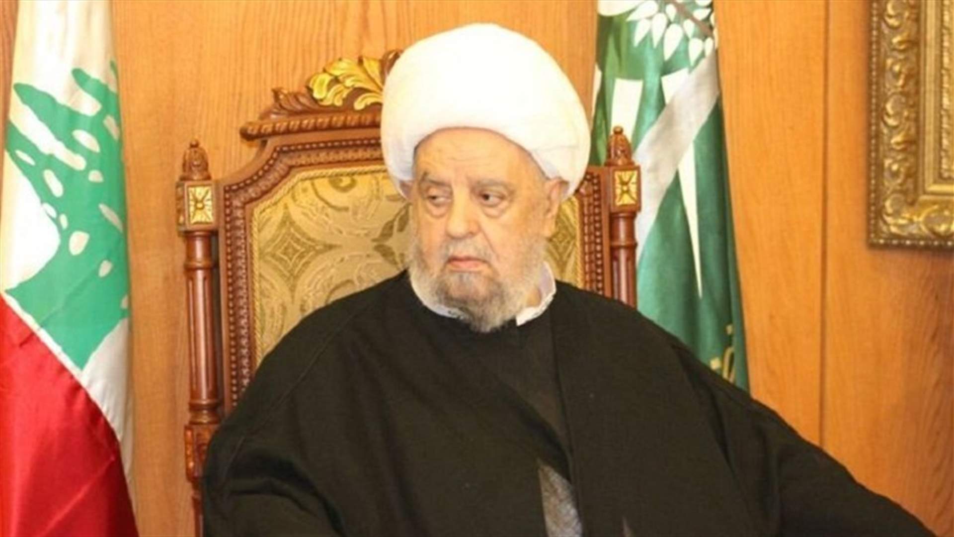 قبلان: الطائفية السياسية لا تزال نقمة الوطن