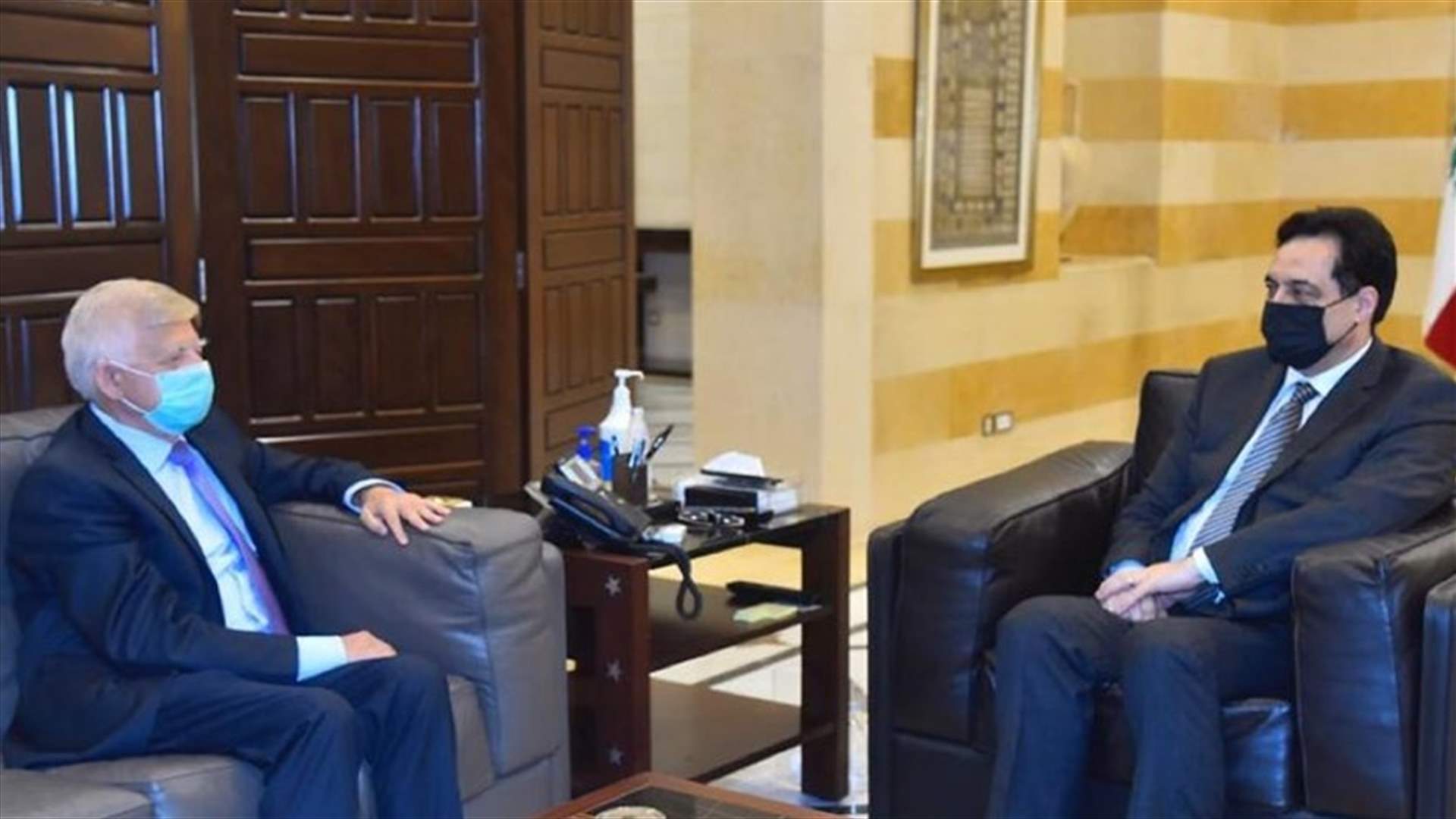 دياب التقى زاسبكين في زيارة وداعية