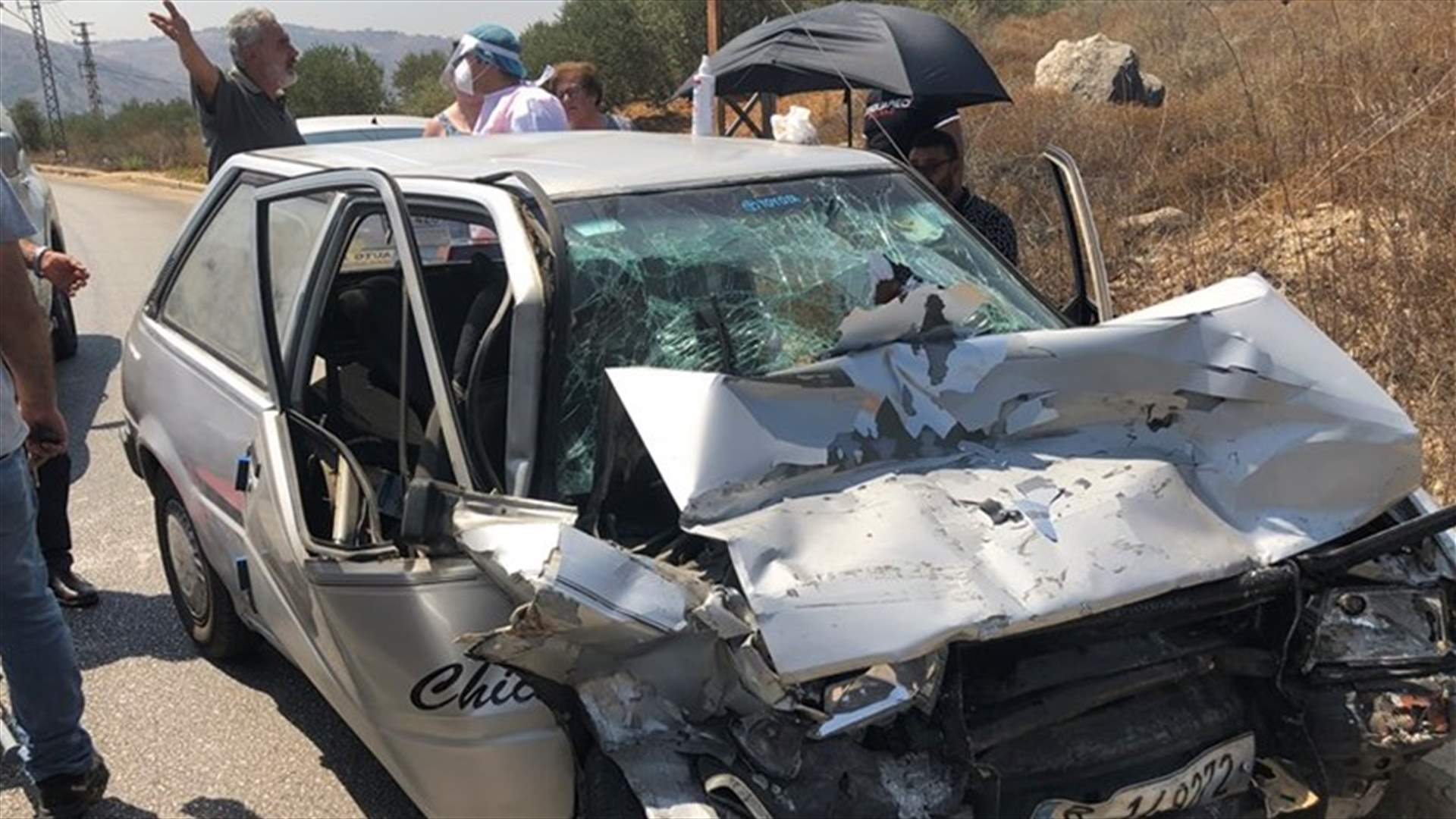 حادث سير عند مثلث دير ميماس القليعة النبطية