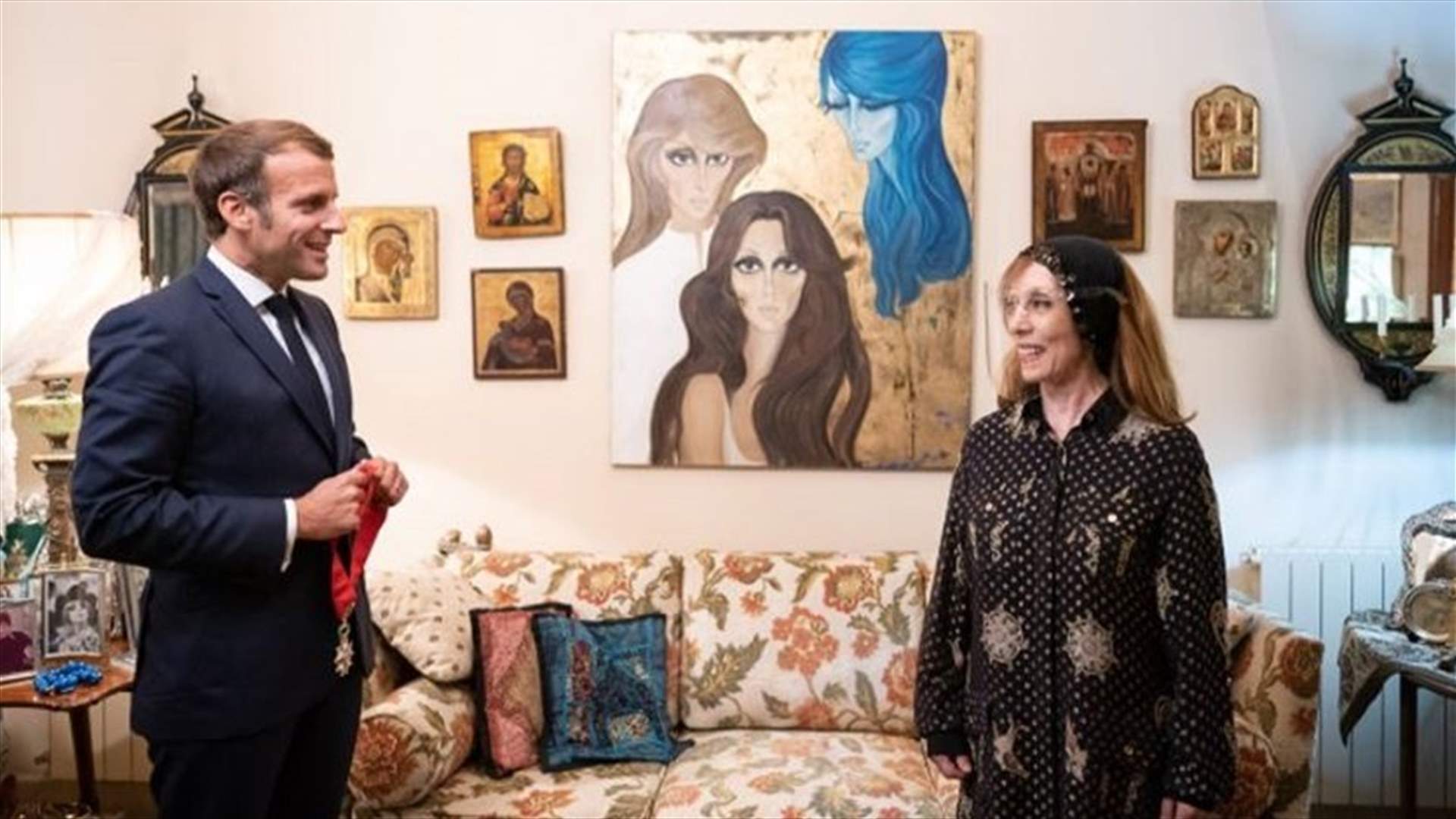 Photos of Macron’s visit to Fairouz shared-[PHOTOS]