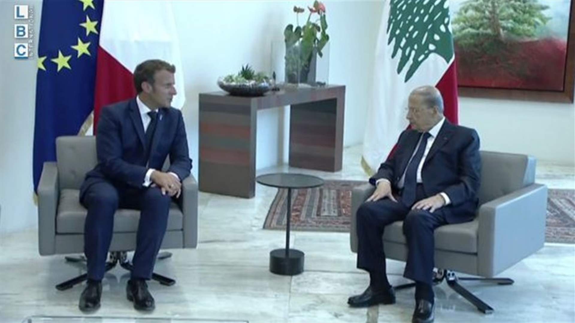 ماذا قال ماكرون في كلمته خلال الغداء في قصر بعبدا؟