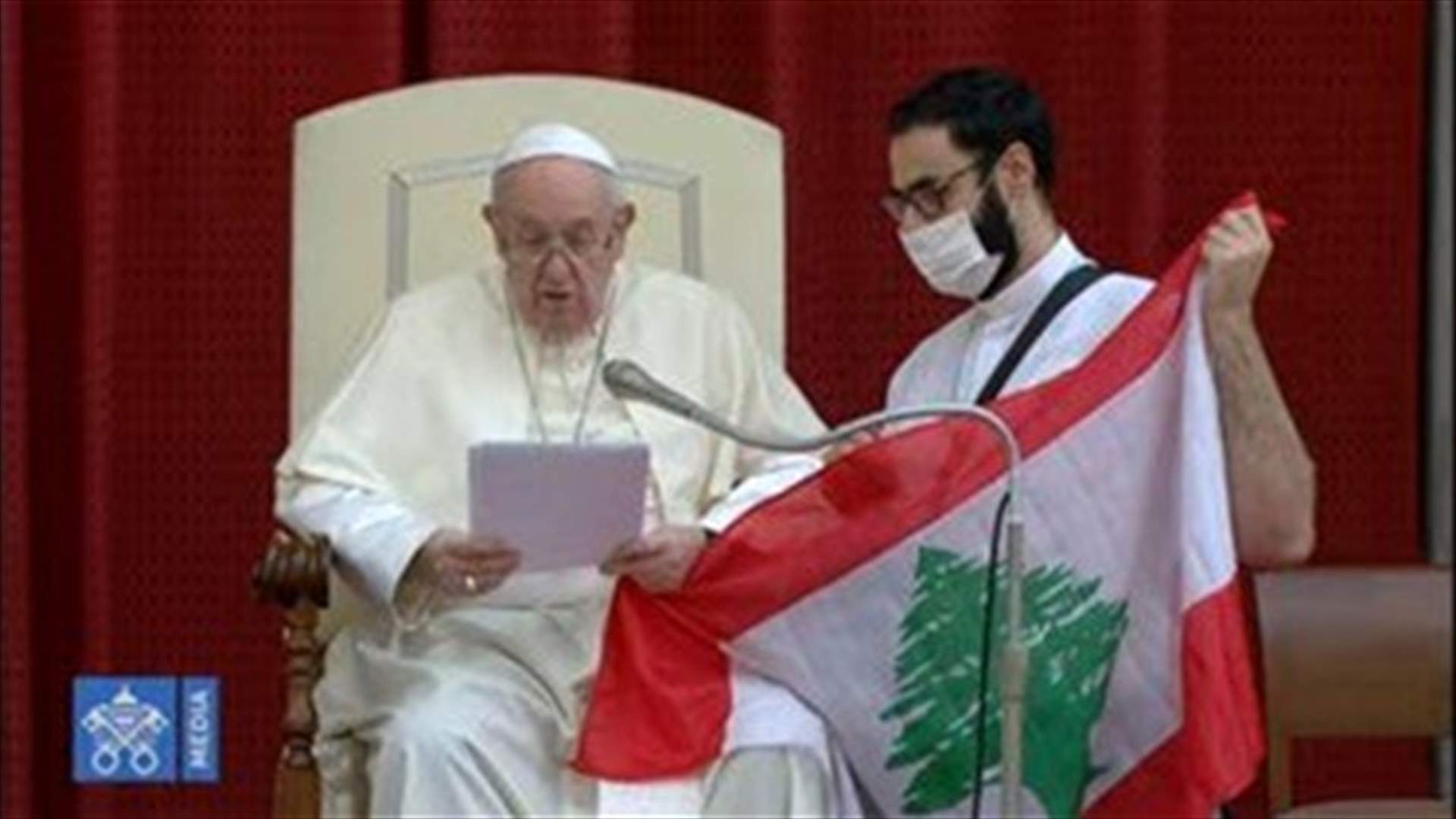Pope all smiles at first public audience in 6 months, prays for Lebanon-[VIDEO]
