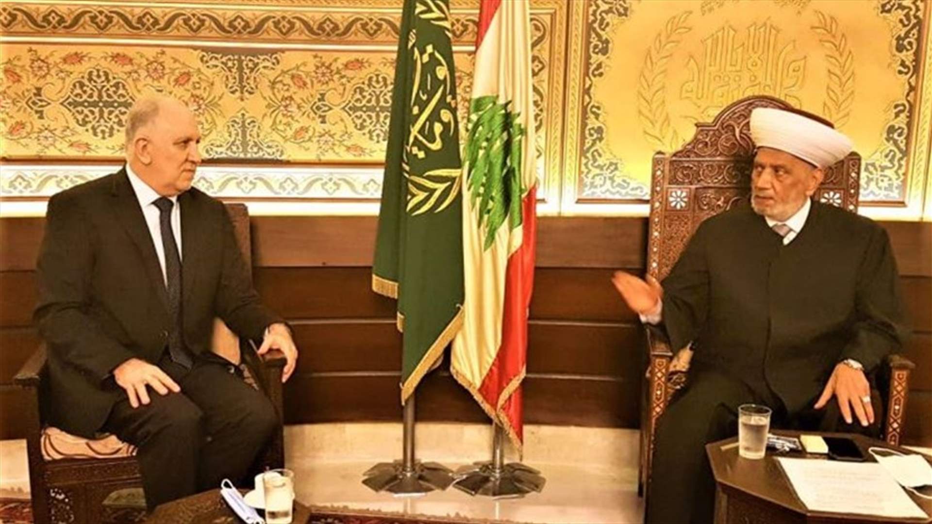 دريان اطلع من فهمي على الأوضاع الأمنية ودعا المواطنين الى عدم الانجرار وراء الفتن
