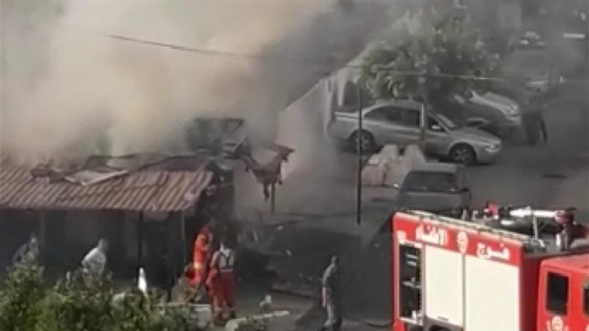 احراق احد الاكشاك في منطقة ارض جلول على خلفية إشكال الامس