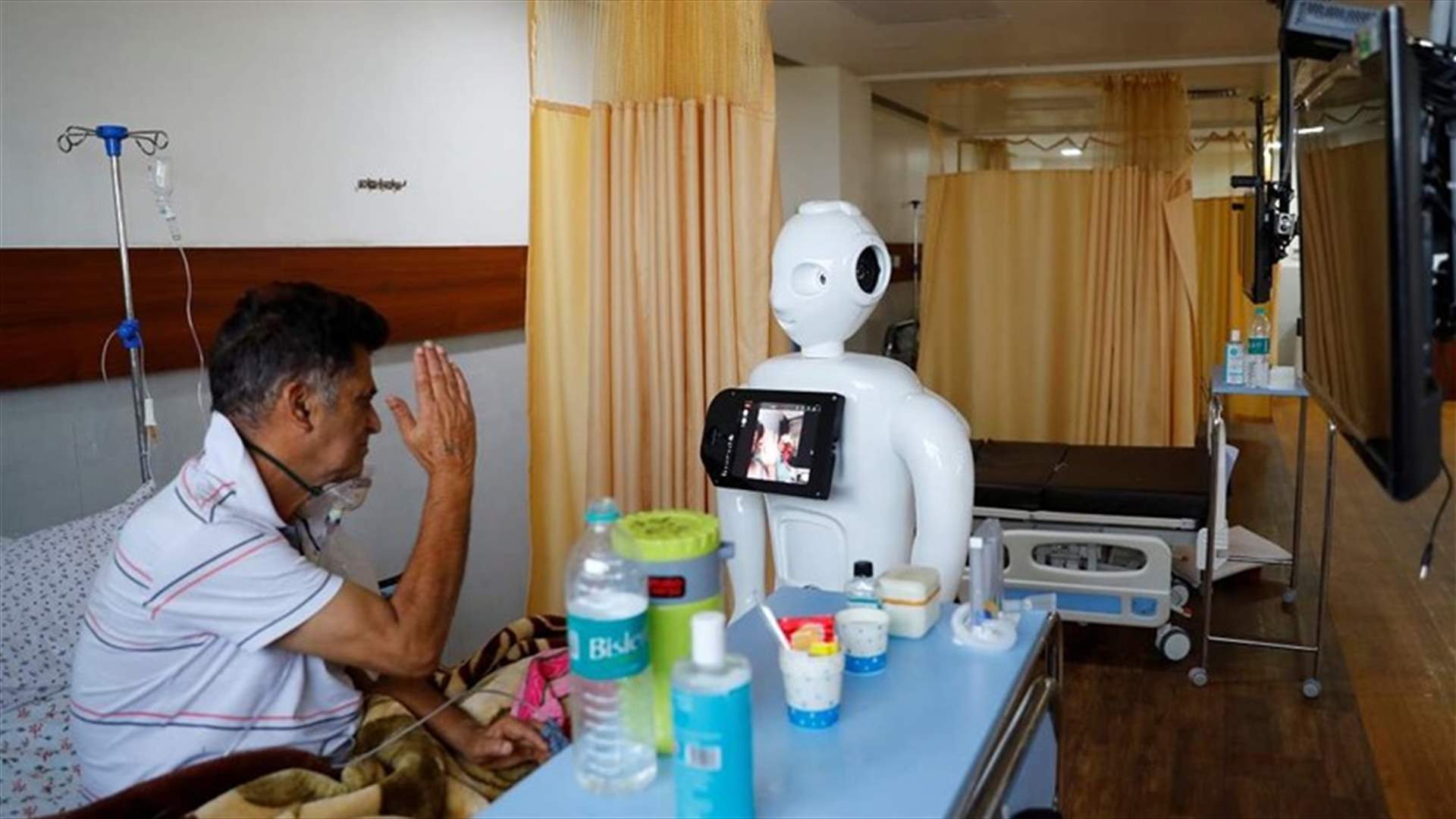 Mitra the robot helps COVID patients in India speak to loved ones