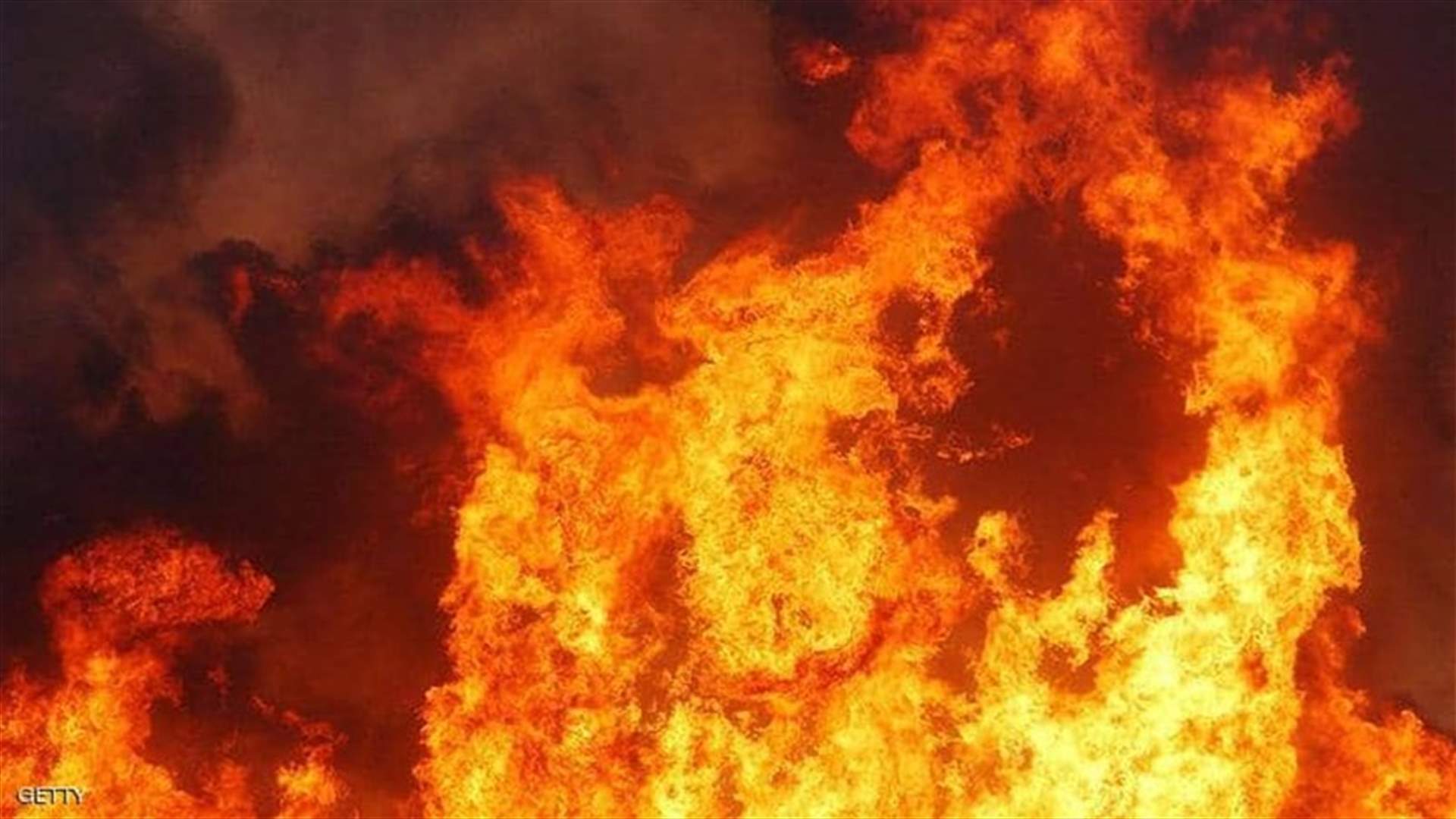 حريق كبير بين بلدتي داريا وغريفة