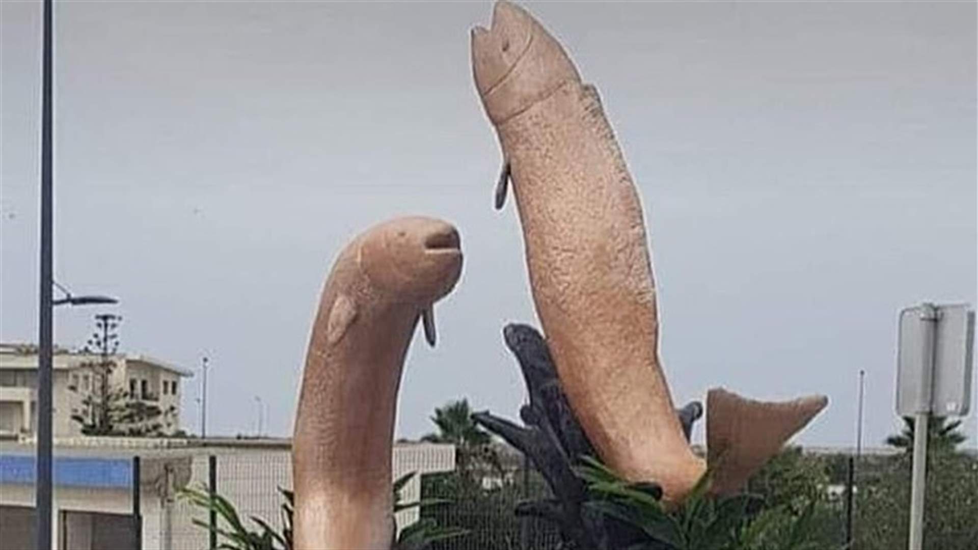 تماثيل ضخمة في المغرب تثير جدلاً... &quot;سمكة أم عضو تناسلي&quot;؟ (صورة)