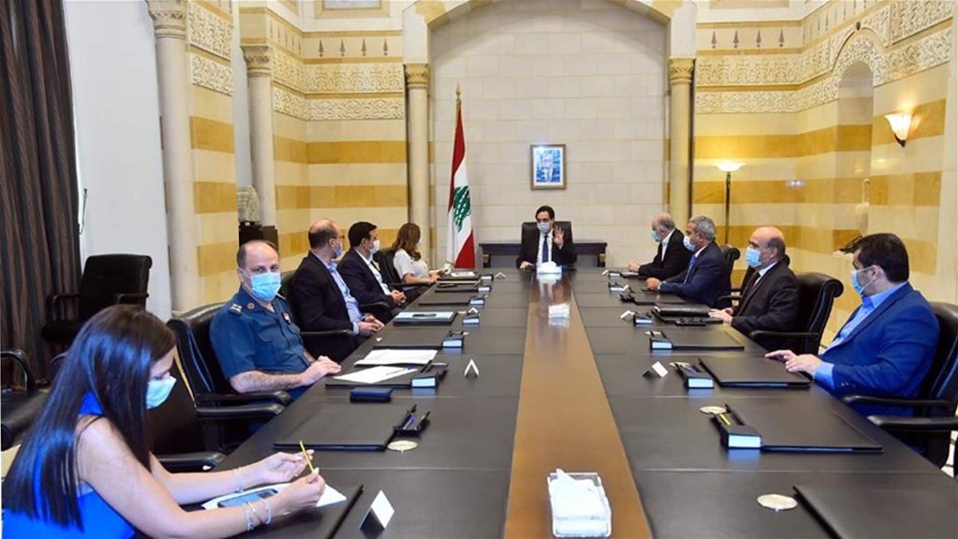 دياب ترأس اجتماعاً للجنة الوزارية لمتابعة ملف كورونا... والتقى ديل كول