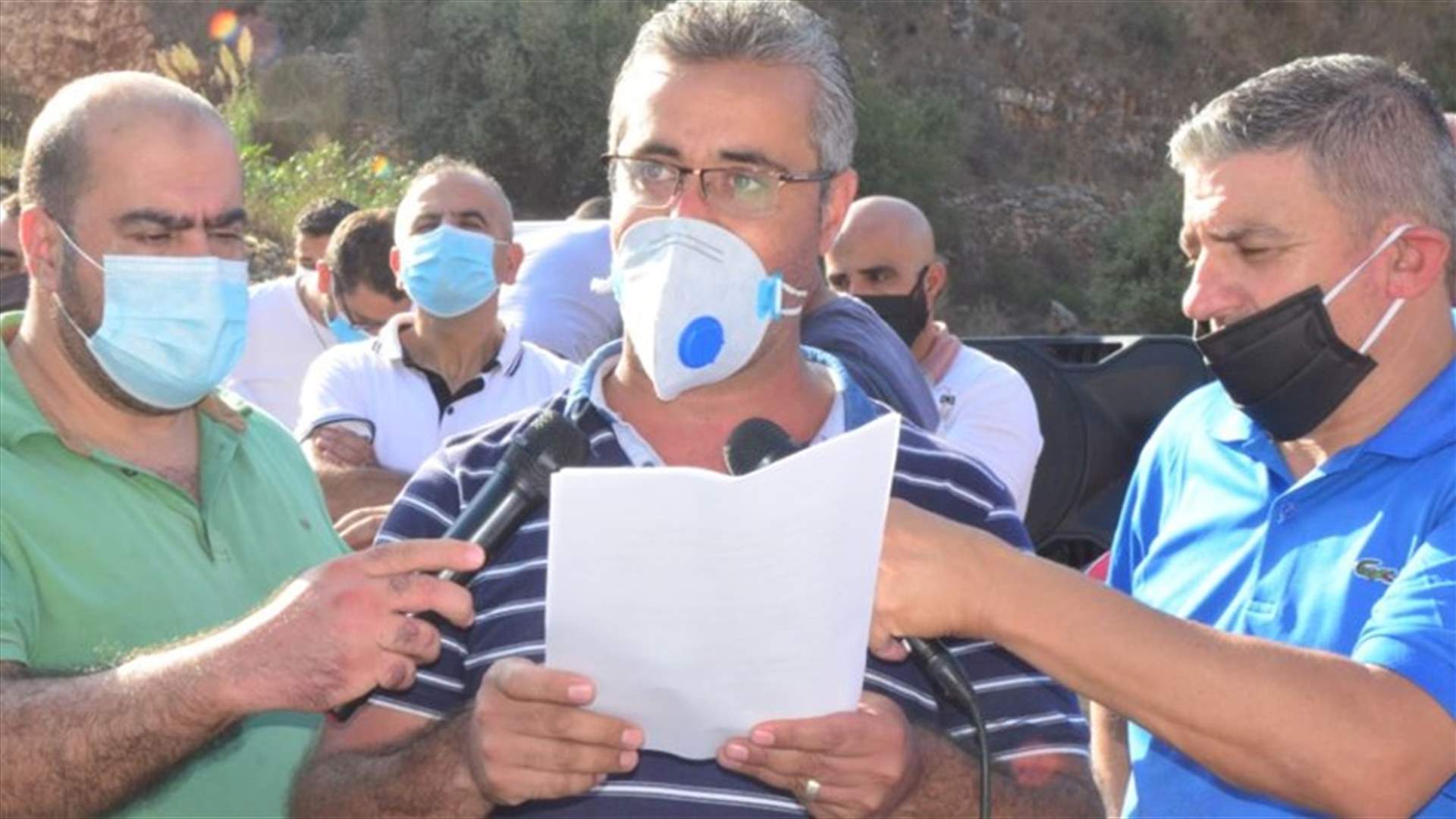 اعتصام في برجا للمطالبة بحل لمكب النفايات
