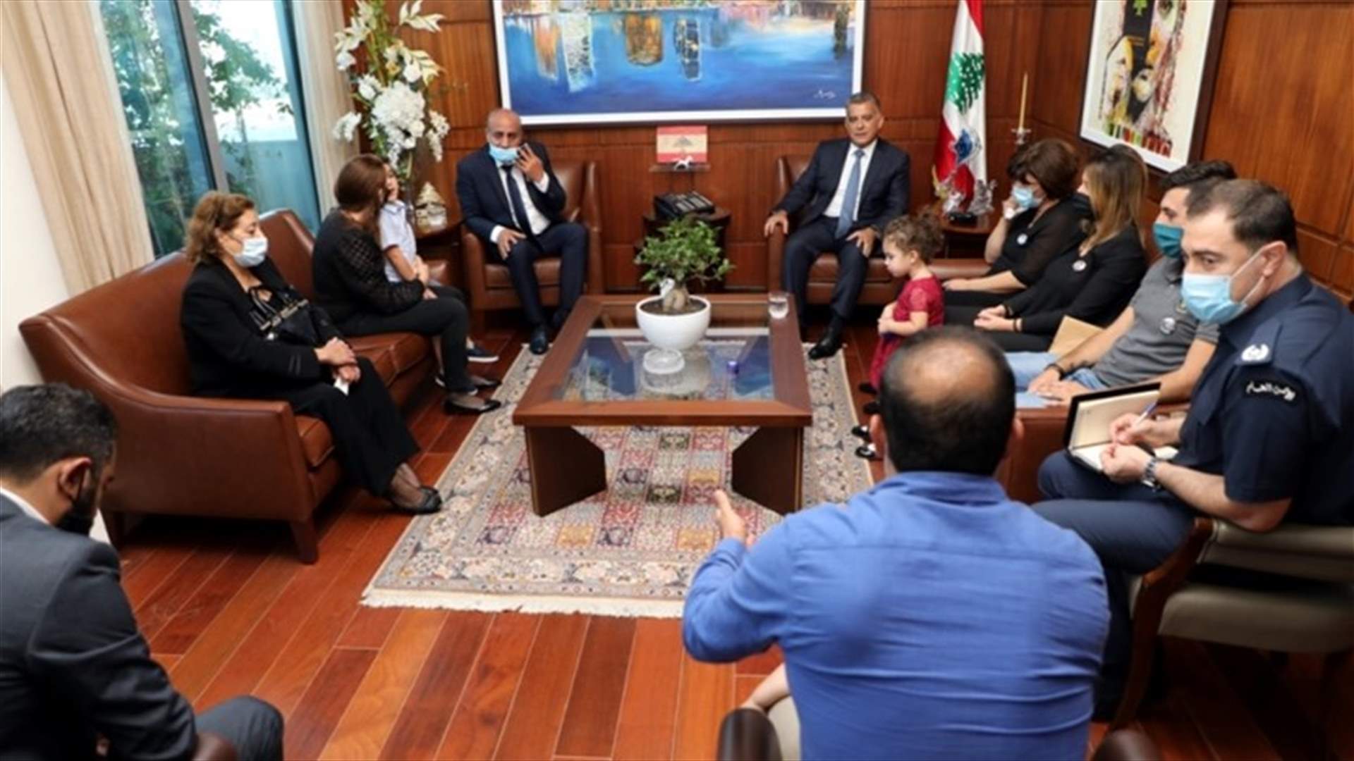 ابراهيم استقبل وفدا من عائلات شهداء الامن العام في انفجار المرفأ