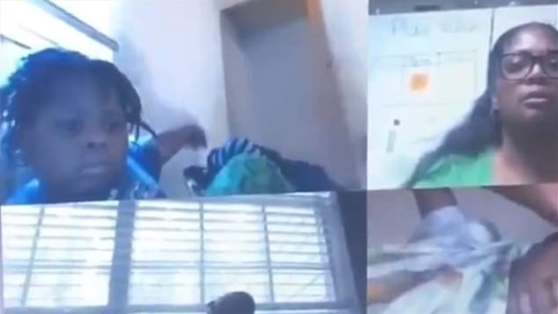 عارية تماماً... سيدة تقتحم حصة ابنها الدراسية على زووم! (فيديو)