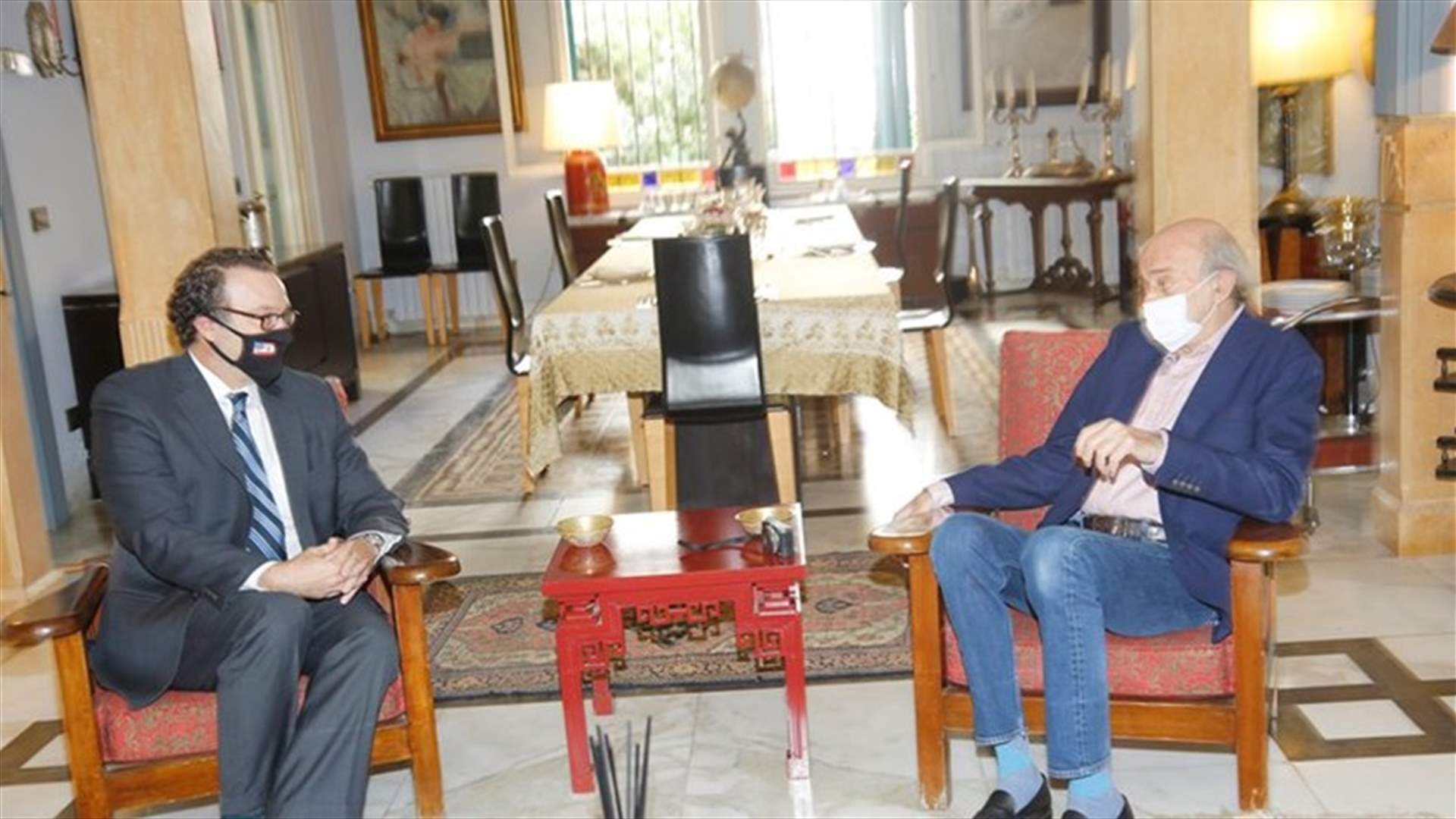 جنبلاط بحث مع شنكر في المستجدات