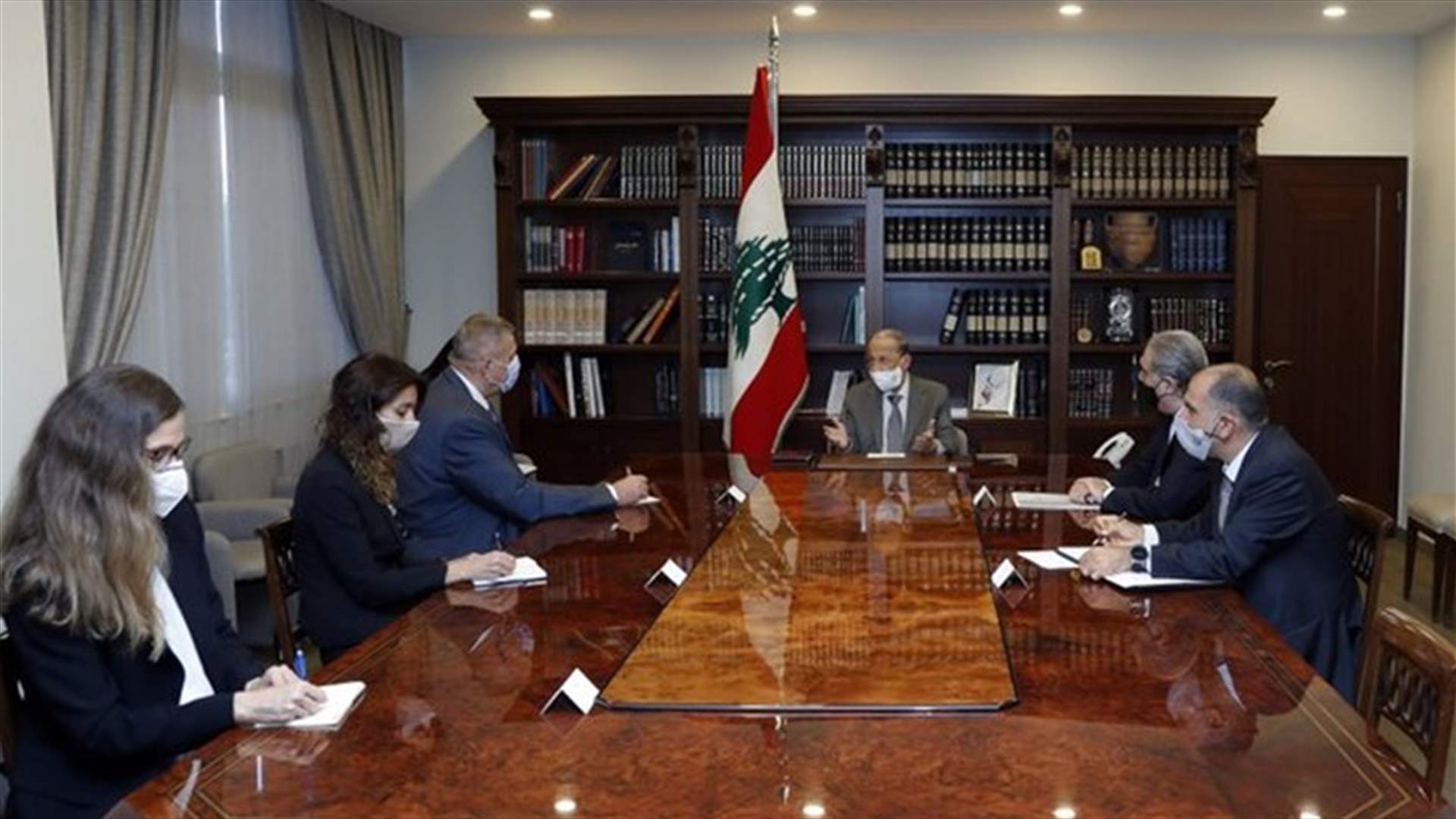 عون بحث مع كوبيش مداولات اجتماع المفاوضات لترسيم الحدود