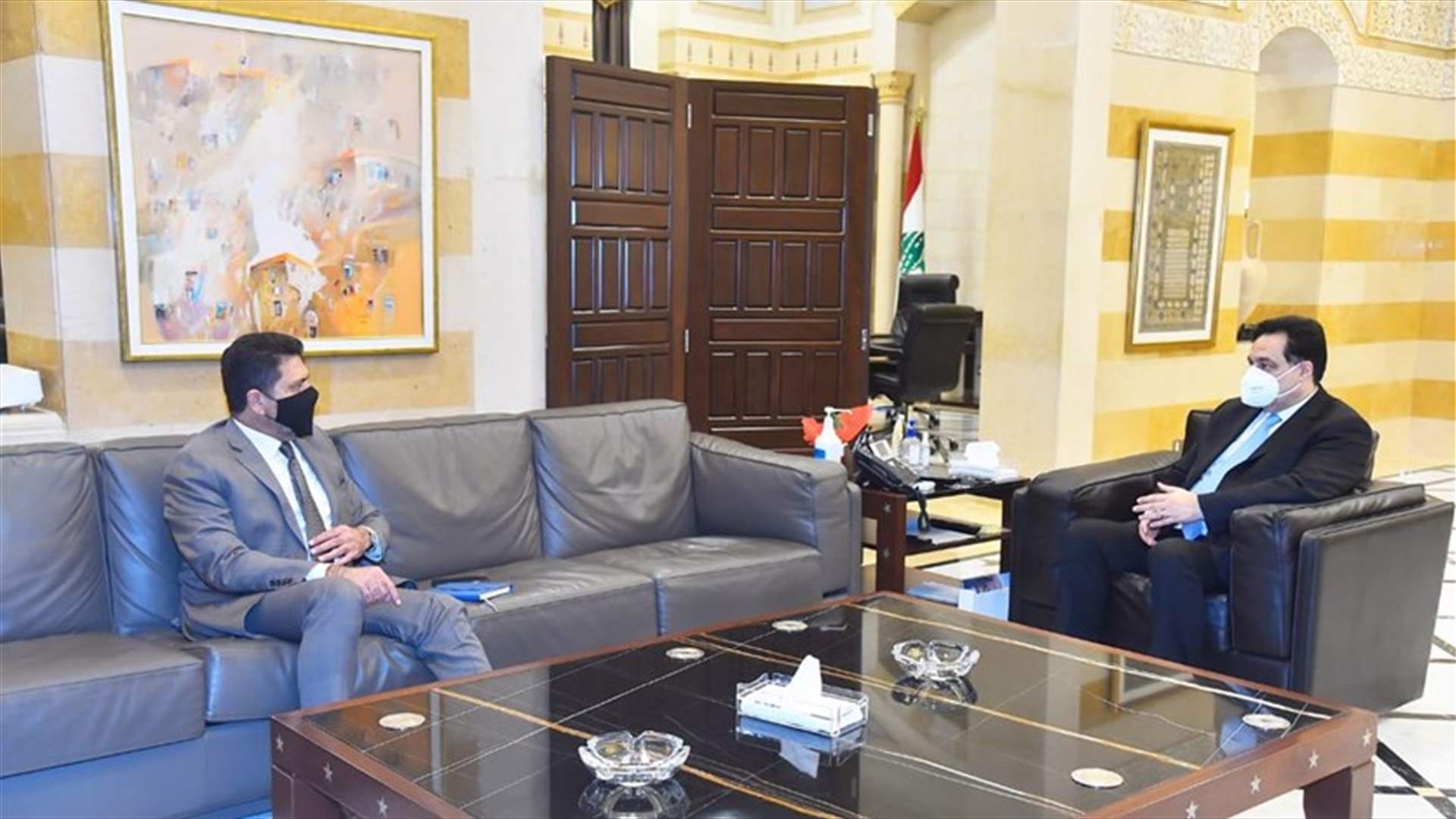 Caretaker PM Diab meets with Ghajar, Kubis