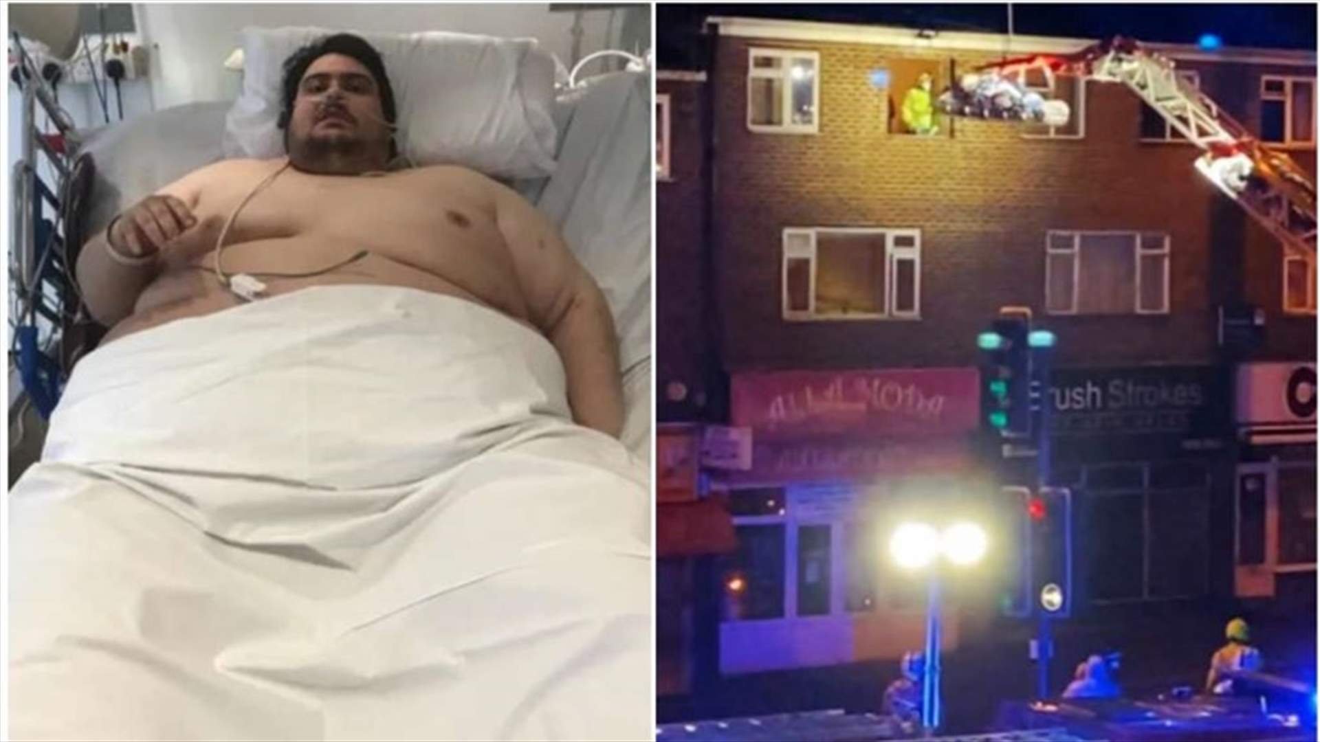 رافعة لإخراج أسمن رجل في بريطانيا من منزله... يزن 317 كيلوغراماً!