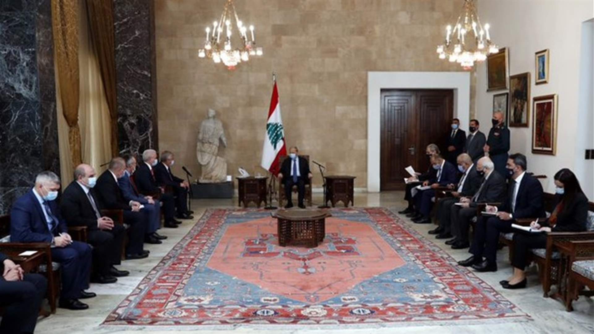 الرئيس عون ناقش ووفد روسي المؤتمر الدولي حول عودة النازحين السوريين