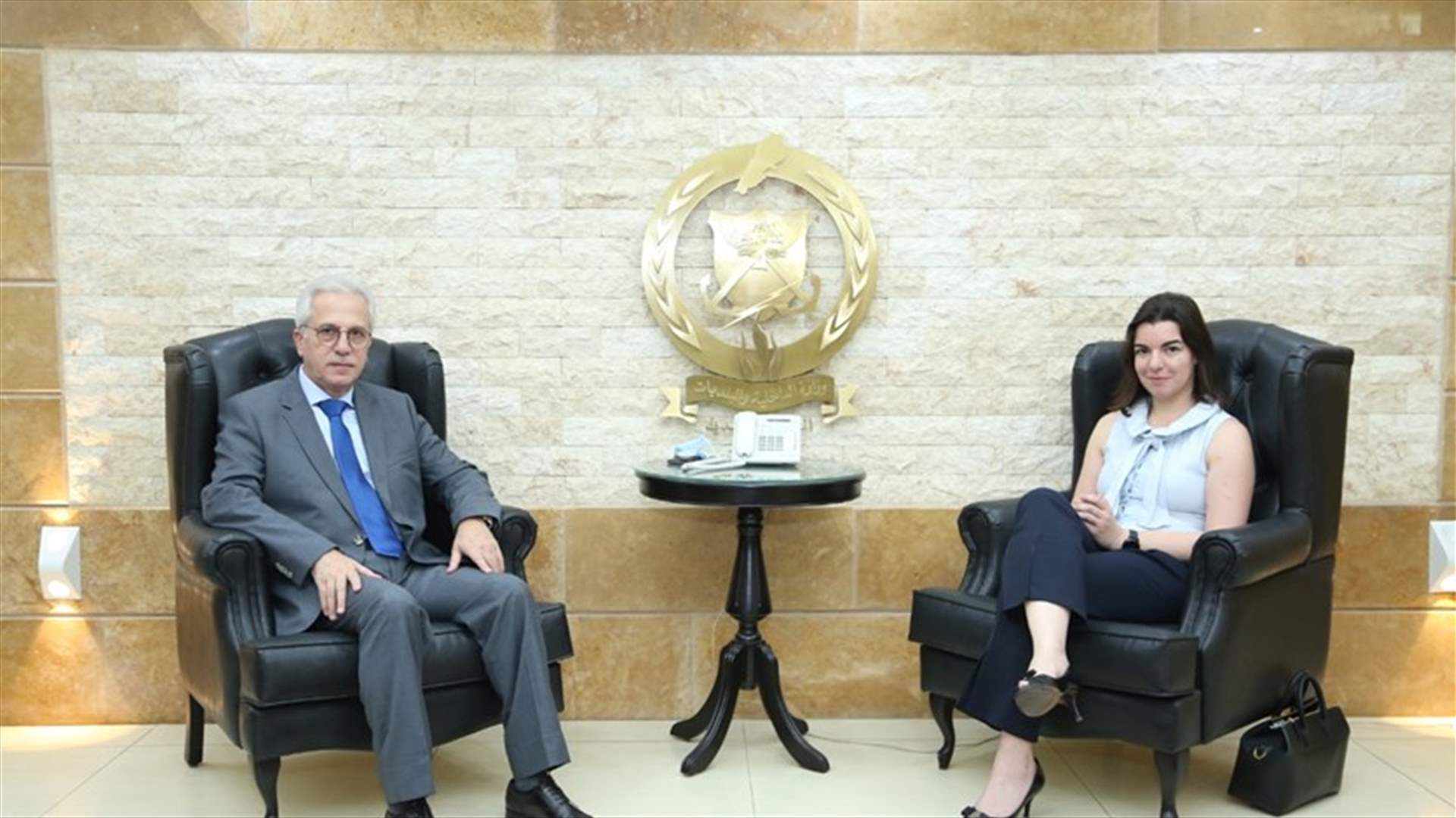خطار استقبل نائبة سفير قبرص التي عرضت تقديم مساعدة للدفاع المدني