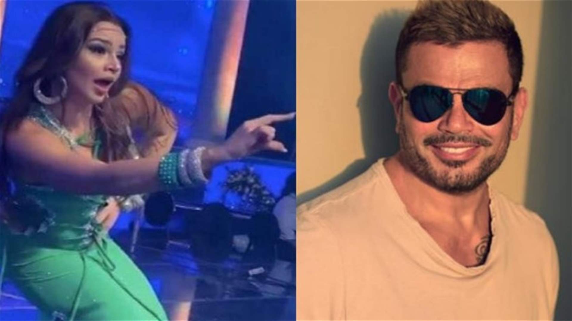 ظهر مُتخفيّاً في صورة عمرو دياب وجوهرة.. رجل يثير التساؤلات فمن هو؟