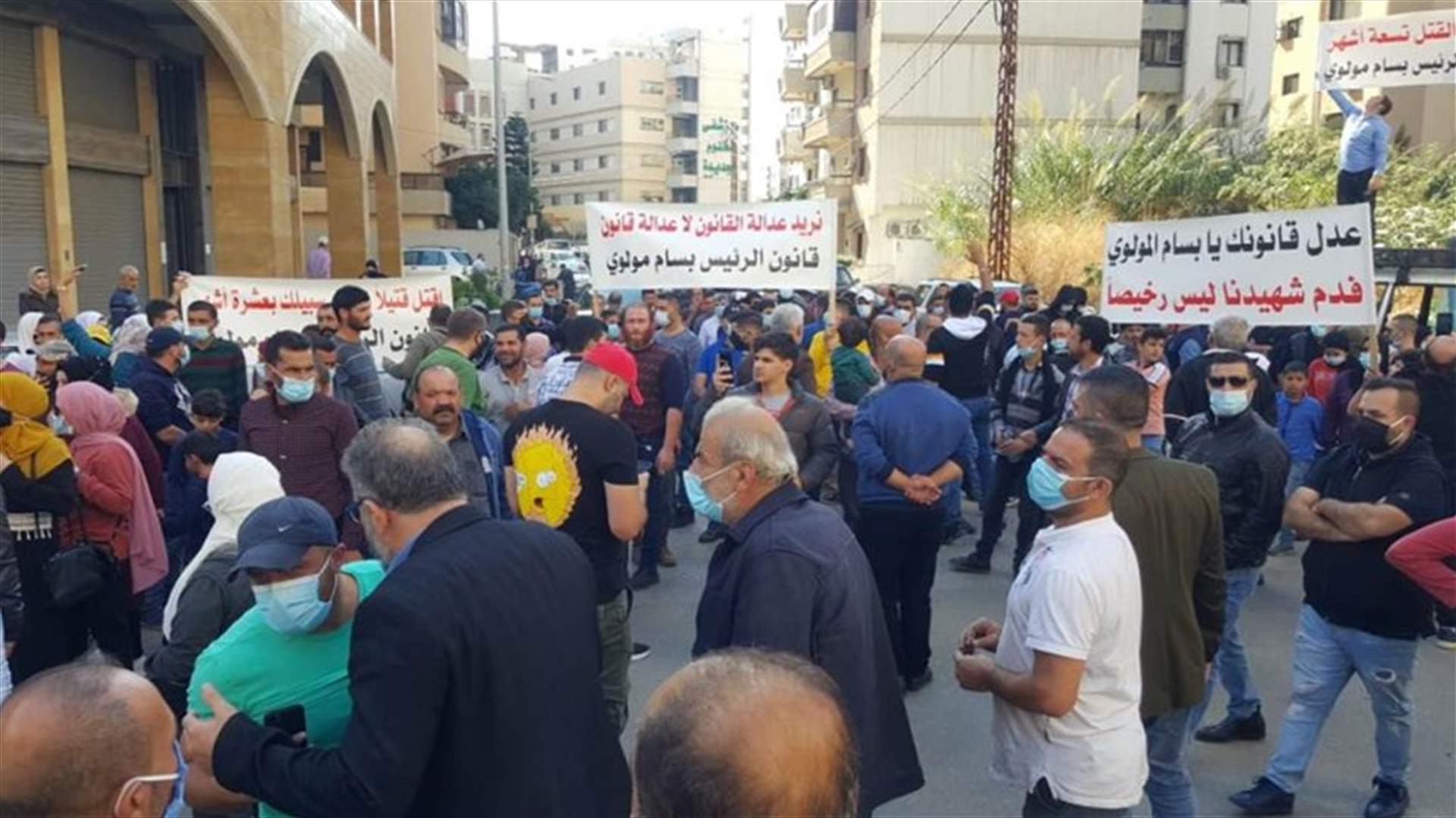مسيرة في طرابلس رفضا لقرار اطلاق أحد المتهمين