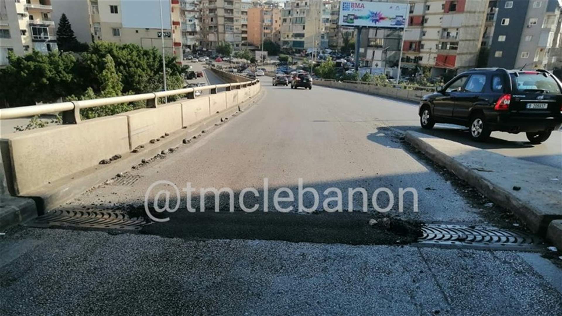 معالجة الفواصل على جسر الحايك تسهيلا لحركة المرور