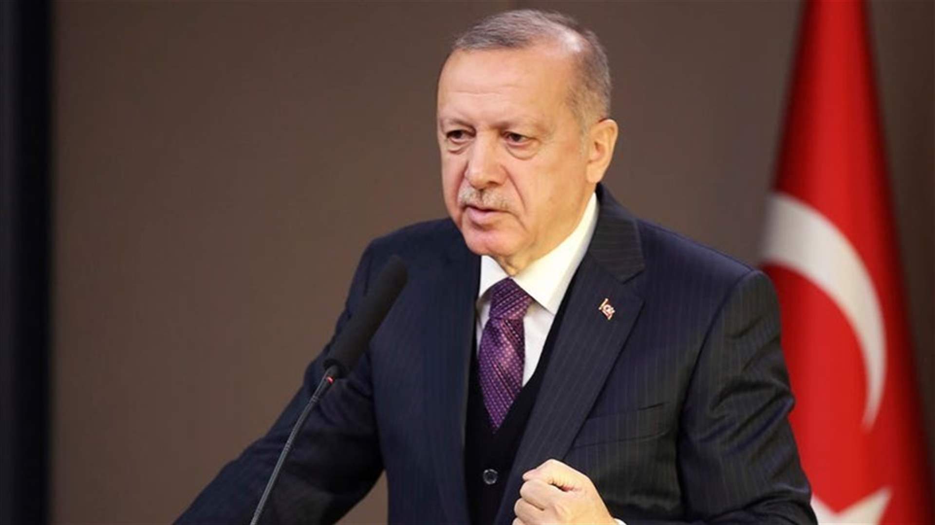 أردوغان يندد &quot;بألاعيب&quot; الدبلوماسية خلال زيارته لشمال قبرص