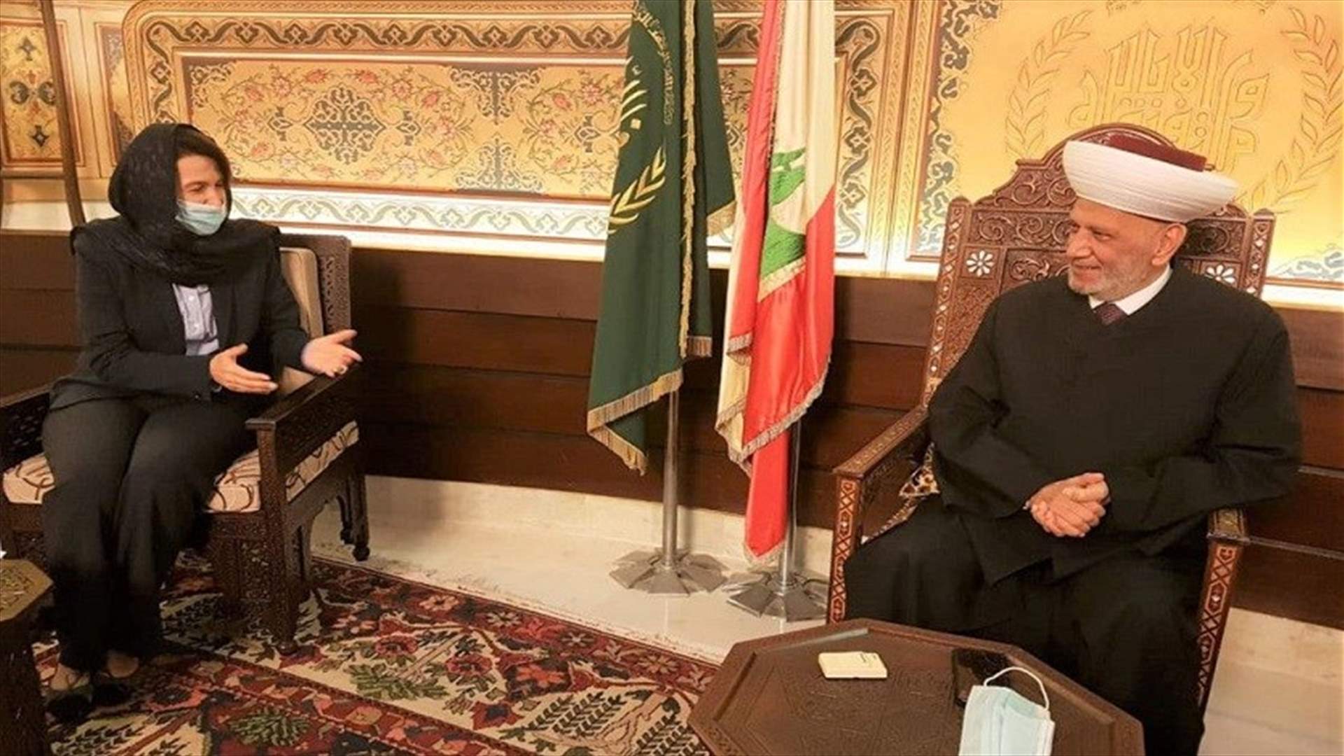المفتي دريان التقى سفيرة فرنسا: للإسراع بتشكيل حكومة انقاذية لانجاز الاصلاحات