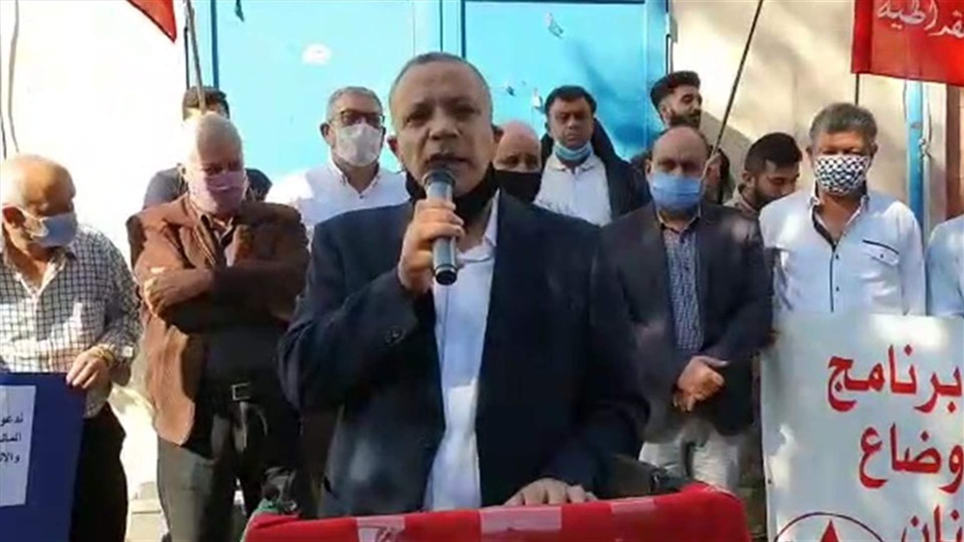 إعتصام في عين الحلوة رغم الاقفال التام... بماذا طالب المشاركون؟