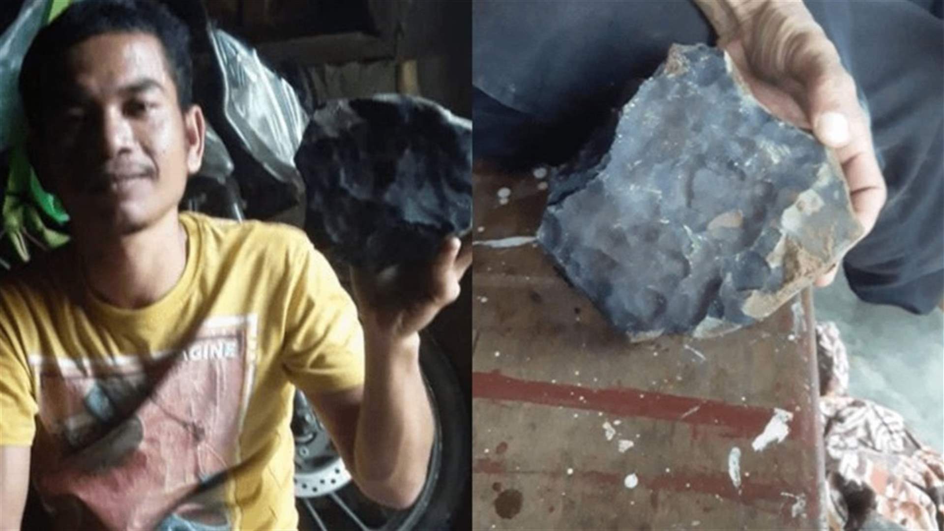 بين ليلة وضحاها... إندونيسي يصبح مليونيراً بعدما اقتحم نيزك نادر سقف منزله (فيديو)