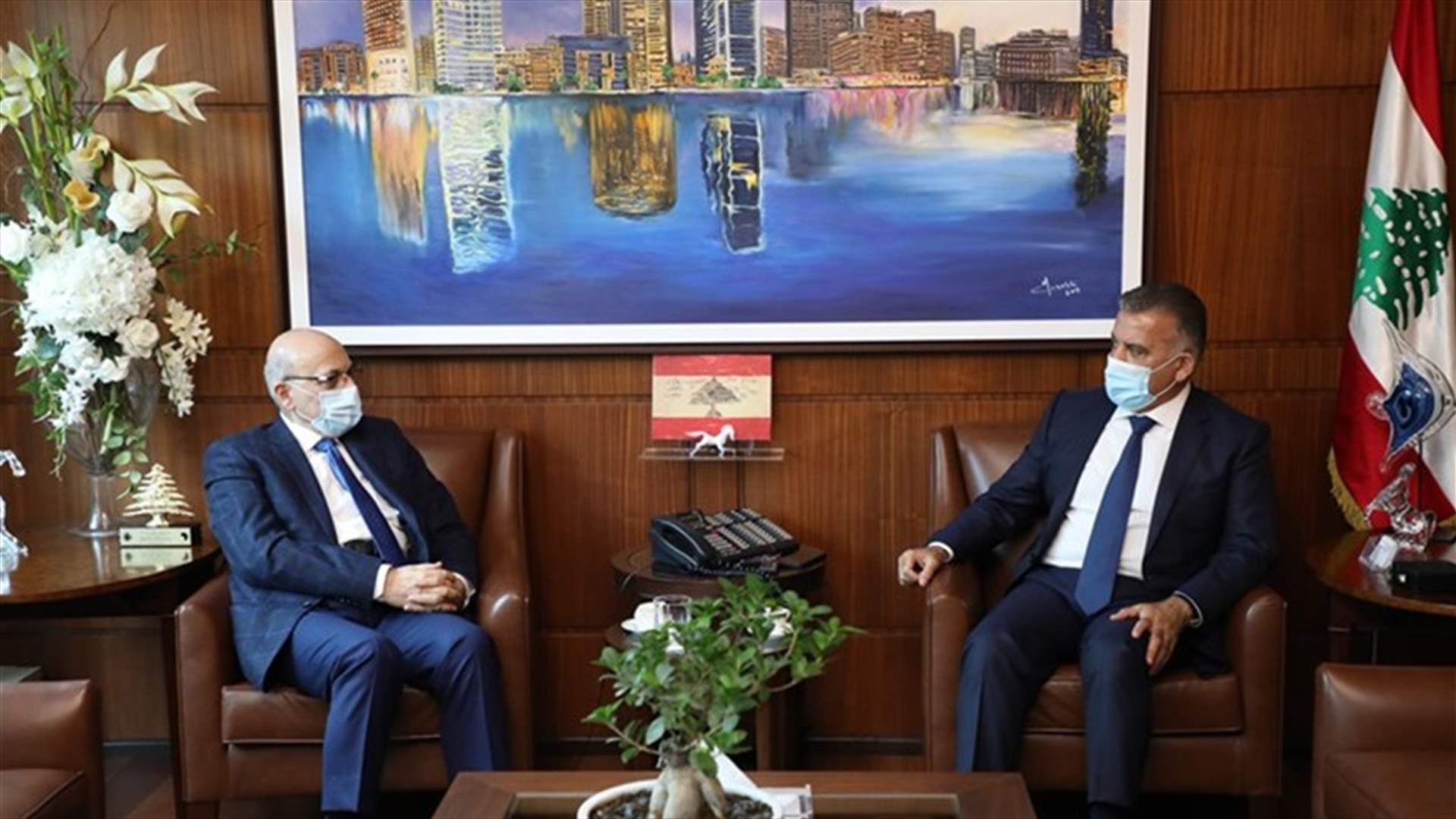ابراهيم عرض ملف النازحين السوريين مع الأمين العام للمجلس الأعلى اللبناني - السوري