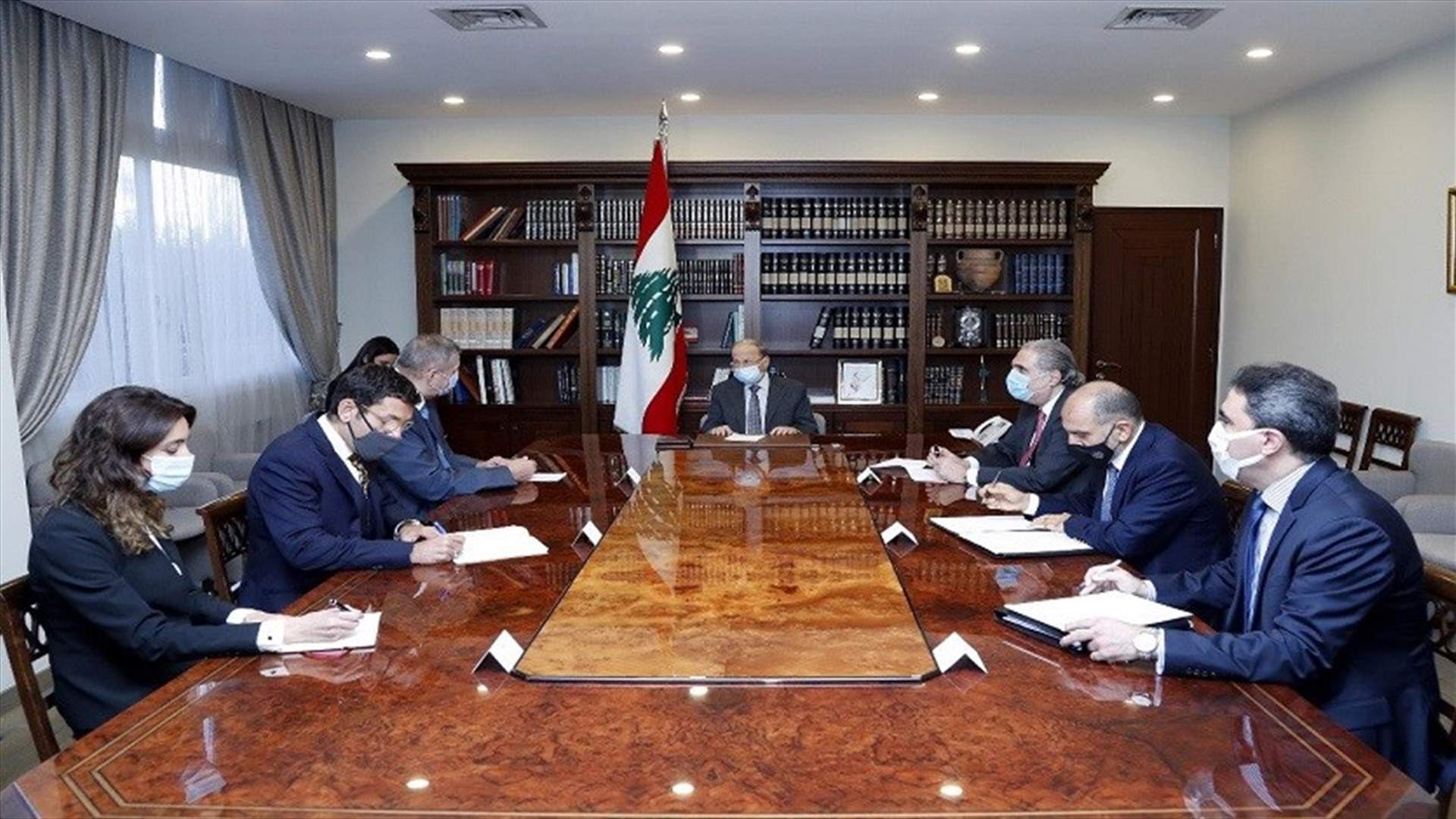 President meets UN Secretary-General in Lebanon, tackles with him stages of Resolution 1701 implementation