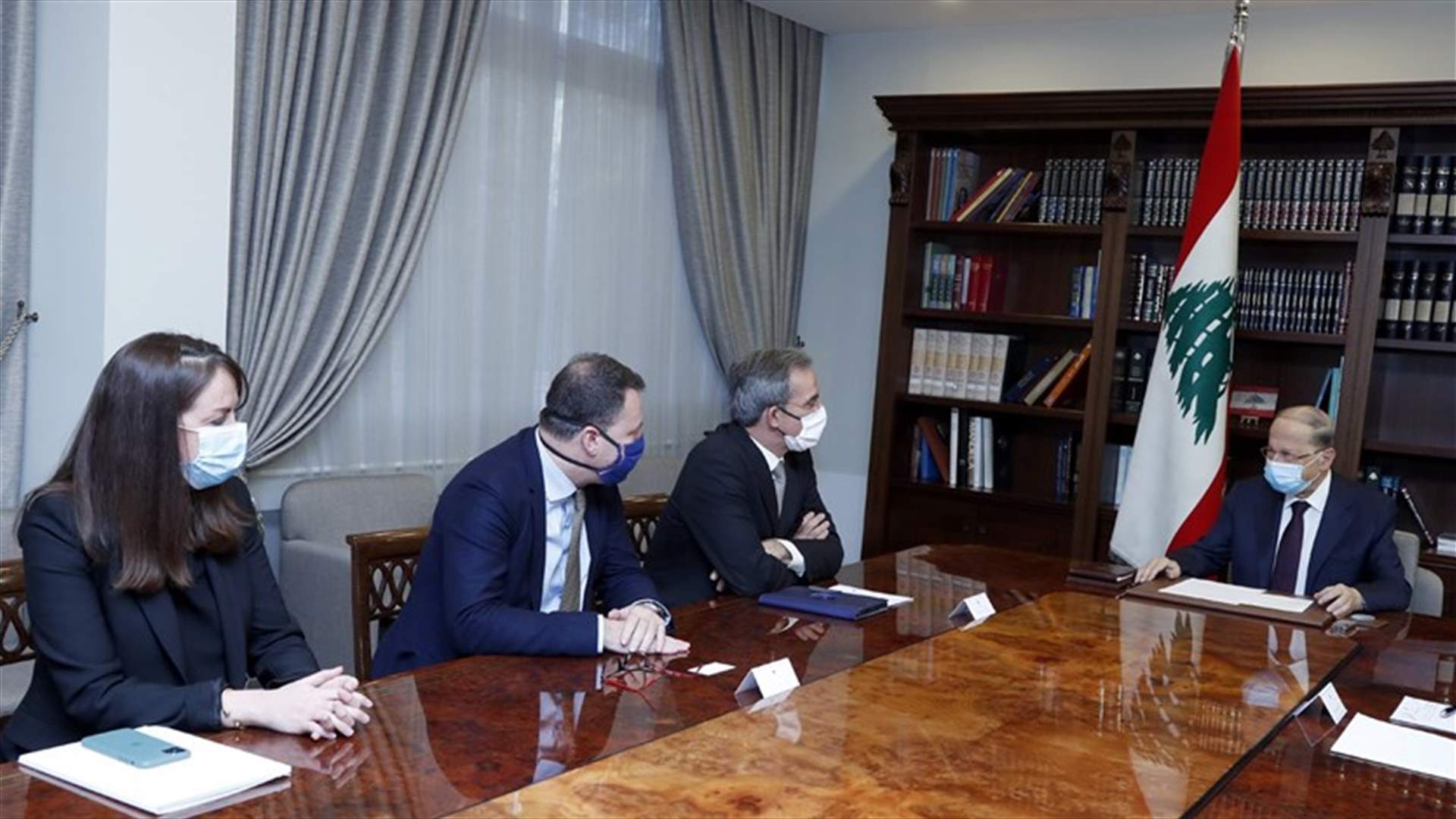 President Aoun meets EU delegation