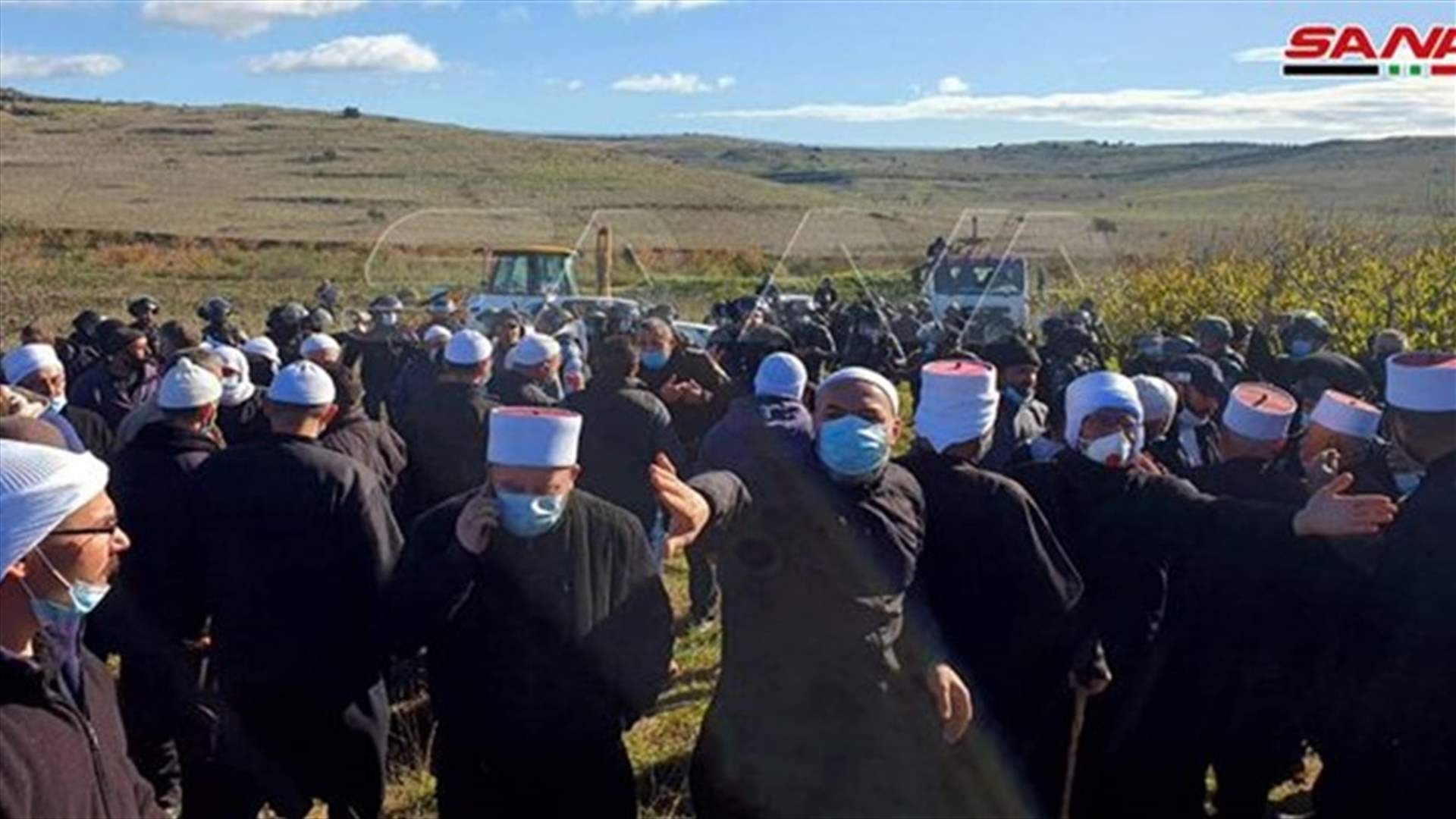 إصابات بين محتجين من سكان الجولان السوري المحتل خلال محاولة تفريقَهم