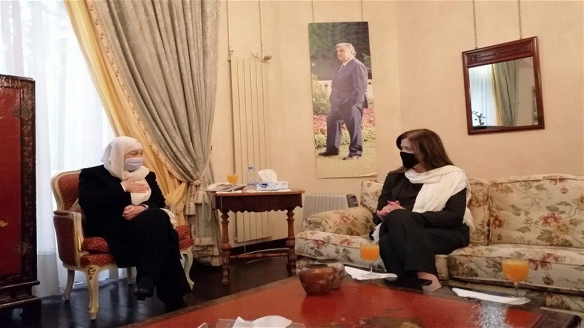 الحريري استضافت شيا في مجدليون وبحثت معها في قضايا مشتركة وشؤون تنموية