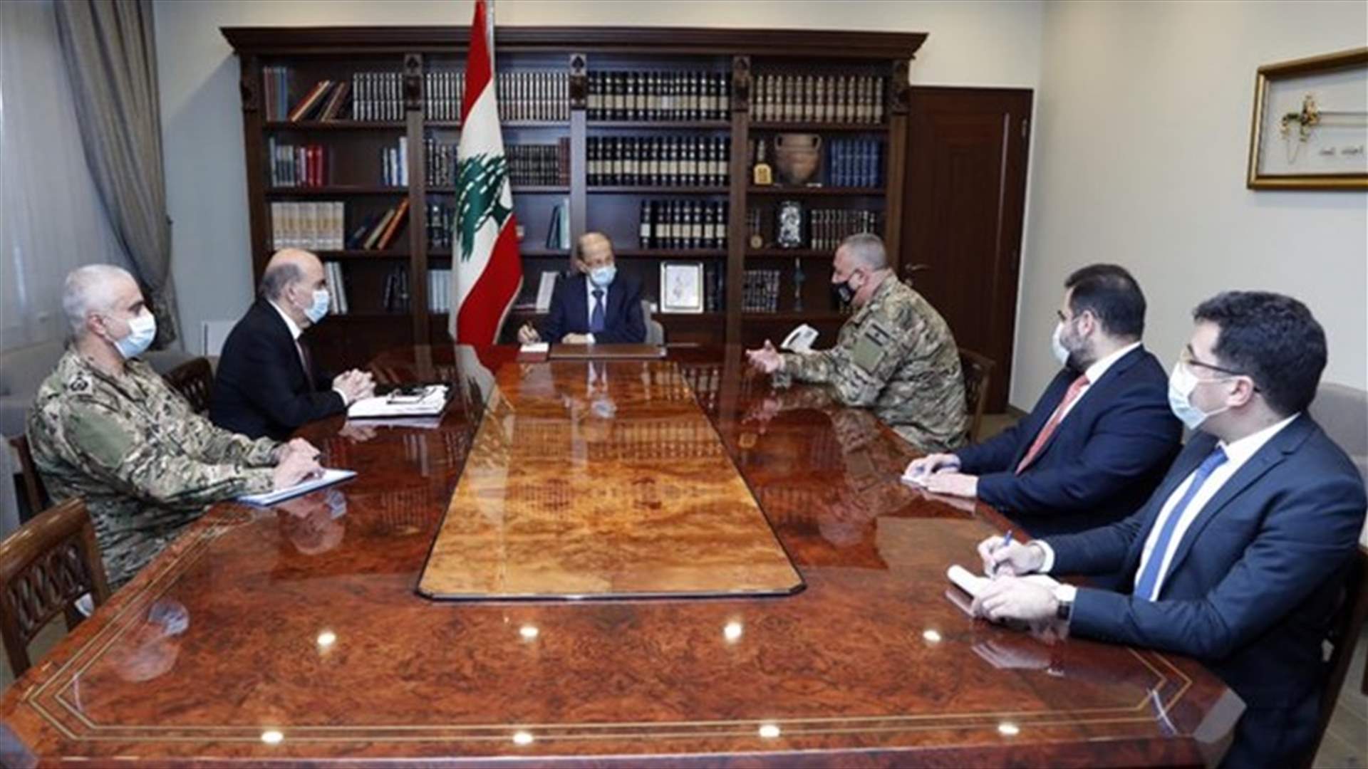 اجتماع في بعبدا مع وزير الخارجية ووفد مفاوضات ترسيم الحدود