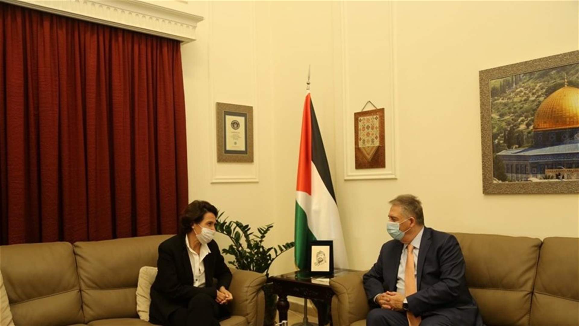 دبور استقبل سفيرة فرنسا غريو: لتوفير حياة كريمة للاجئين الفلسطينيين ودعم الاونروا للقيام بواجباتها
