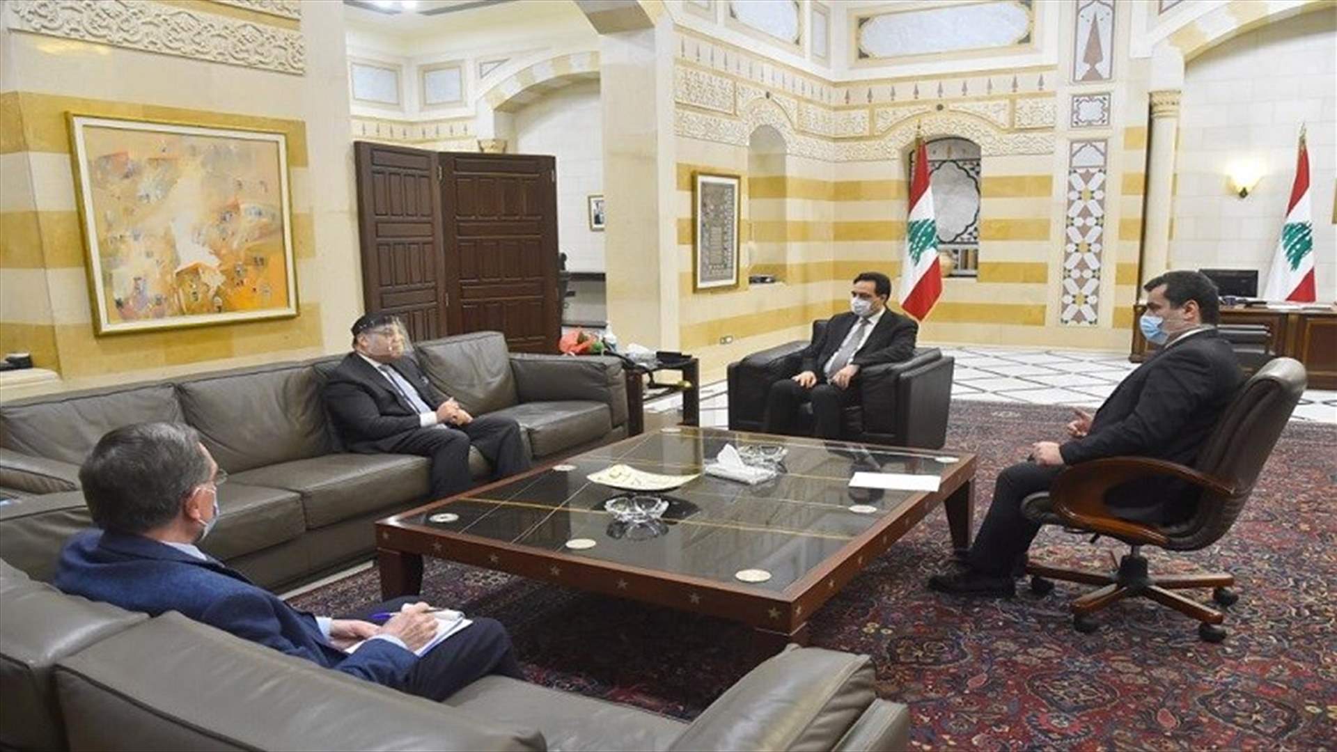 دياب استقبل سفير مصر وتابع مع سفير المانيا موضوعي إزالة النفايات من المرفأ ومساعدة المستشفيات