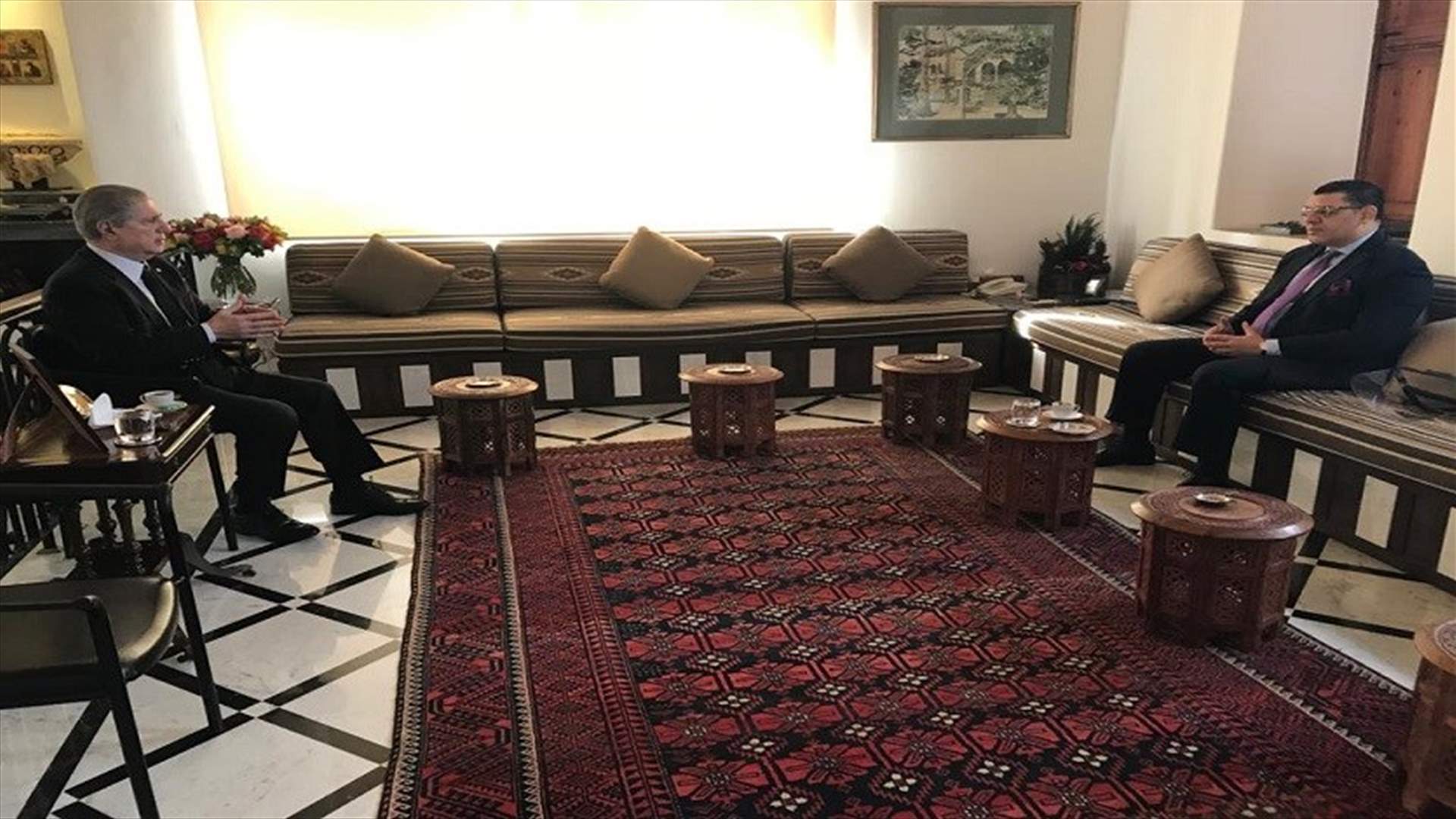 الجميل استقبل سفير مصر وشجب الإعتداءات على السعودية