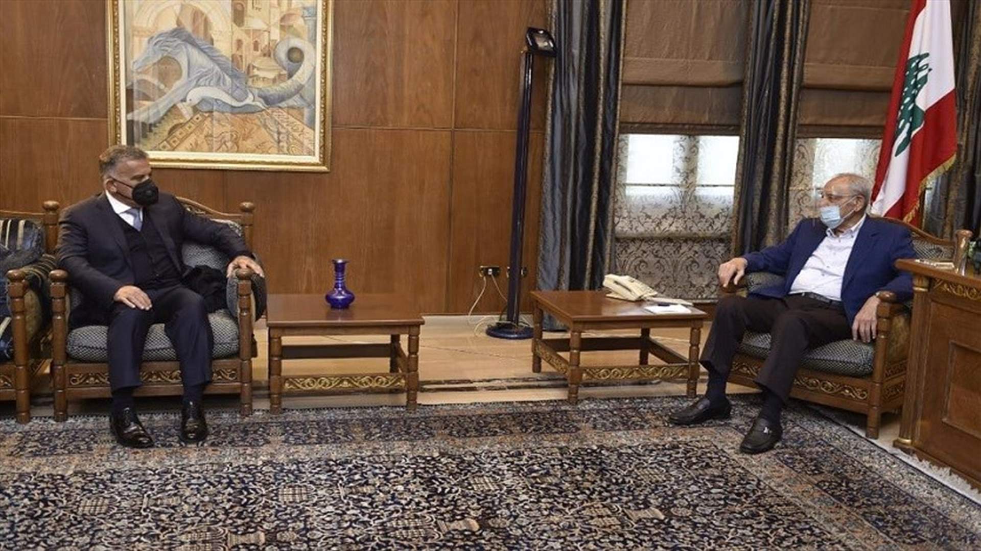 بري عرض المستجدات السياسية والامنية مع عكر واللواء ابراهيم