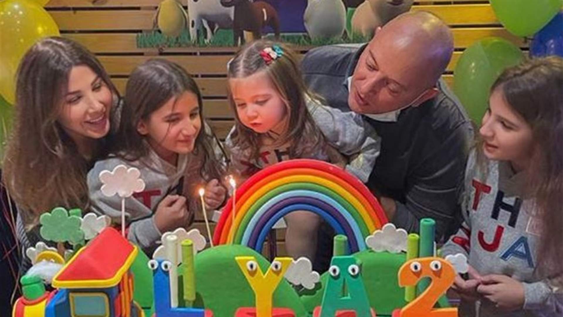 ليا ابنة نانسي عجرم تحتفل بعيد ميلادها الثاني... "فرحة البيت" ترقص على Baby Shark