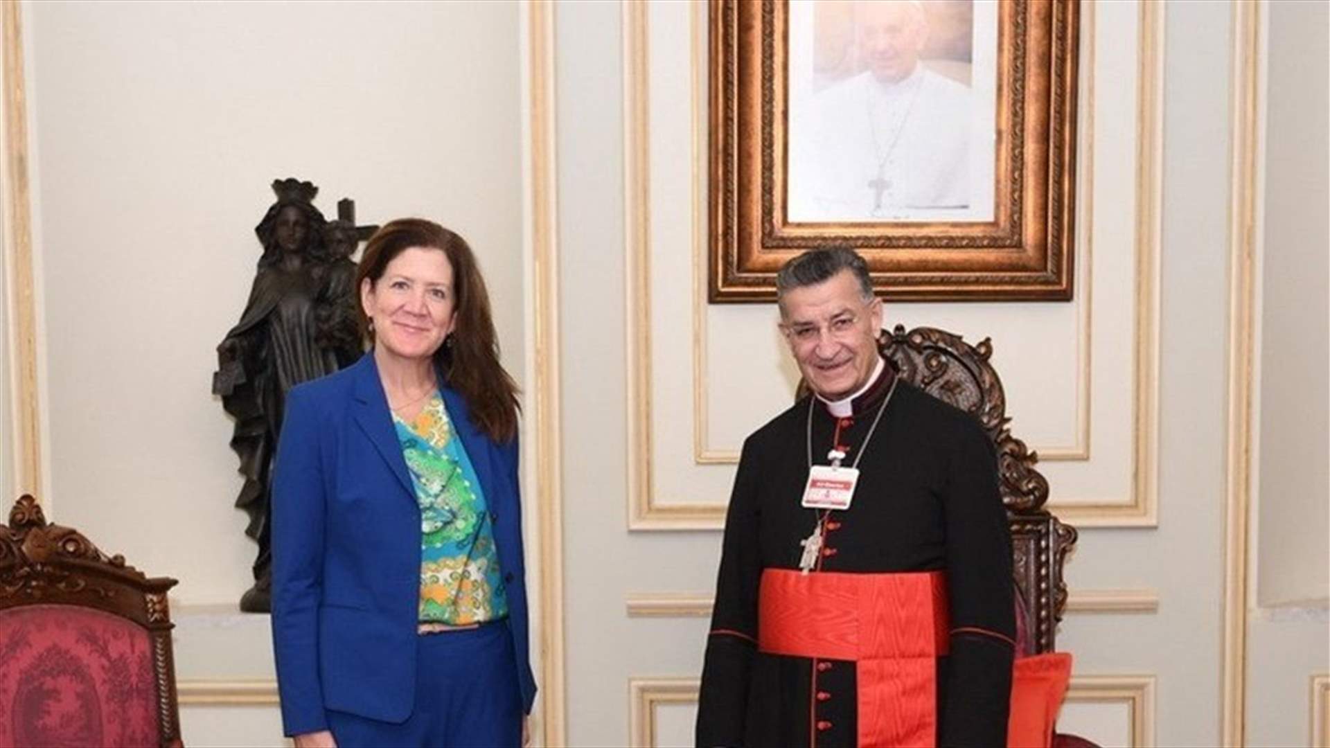 Rai meets with US ambassador Shea in Bkerke