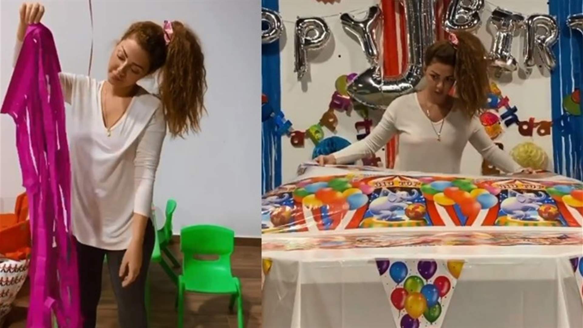 ميريام فارس تصنع زينة عيد ميلاد جايدن بنفسها... والاحتفال في منزلها (فيديو)