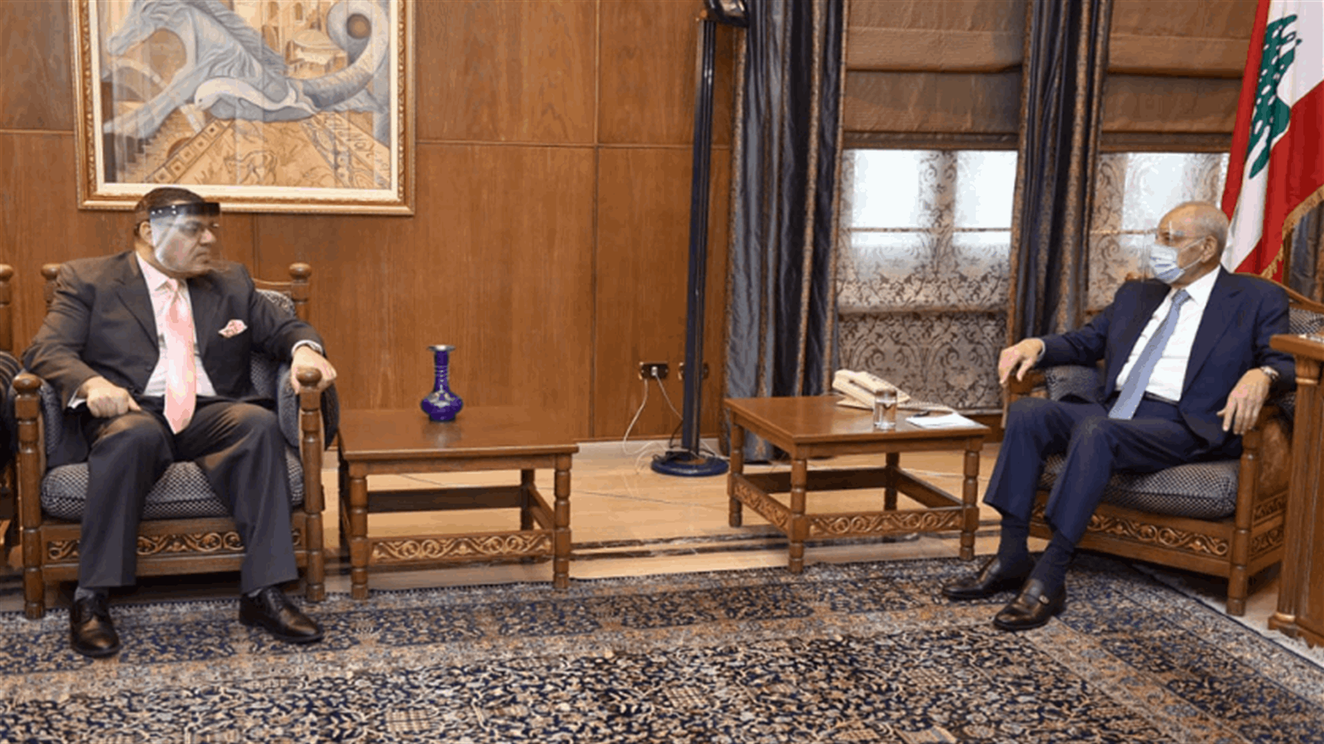 بري عرض الاوضاع العامة مع السفير المصري