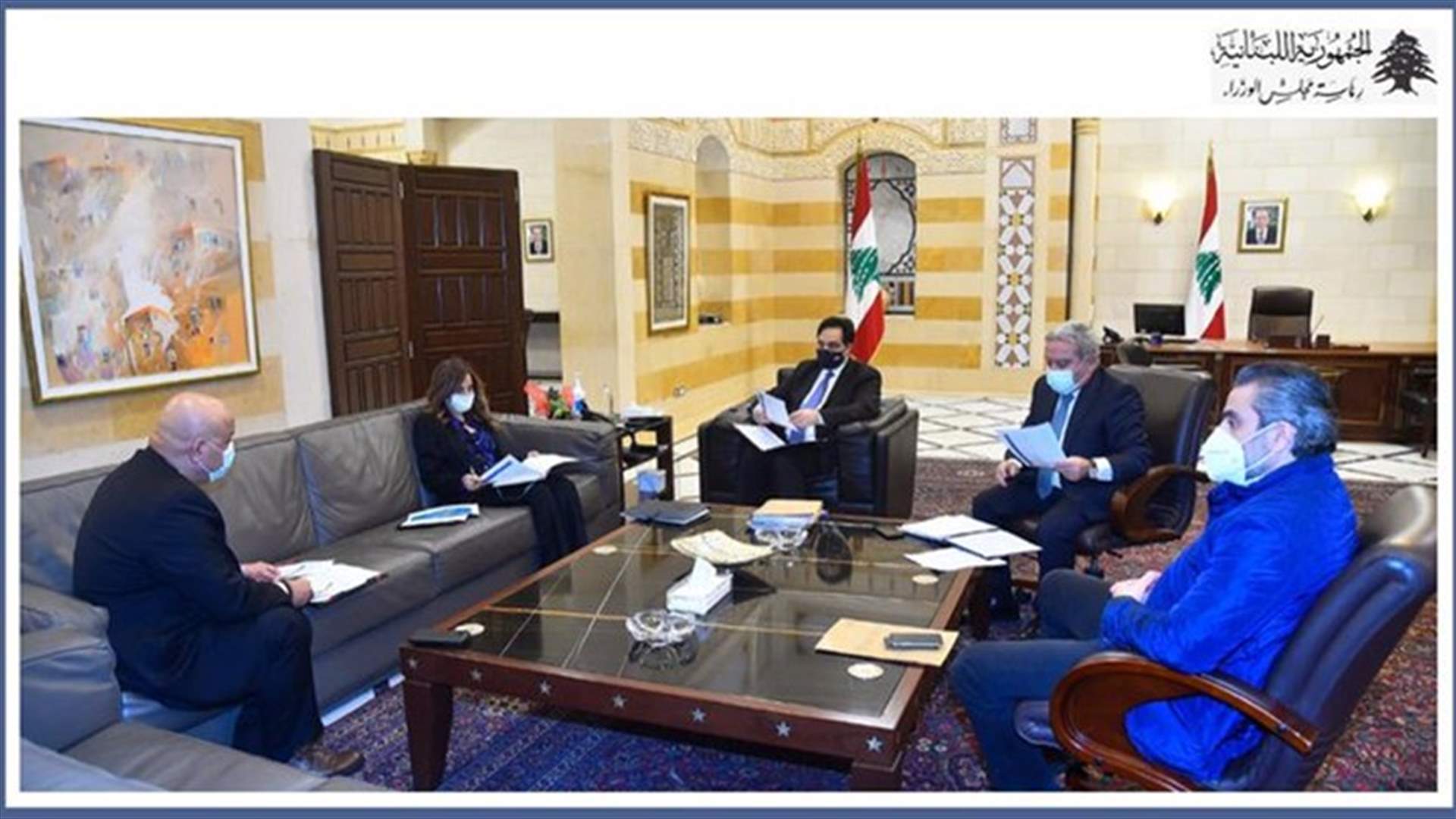 مدير دائرة المشرق في البنك الدولي في السراي...  وبحث في المساعدات المقدمة