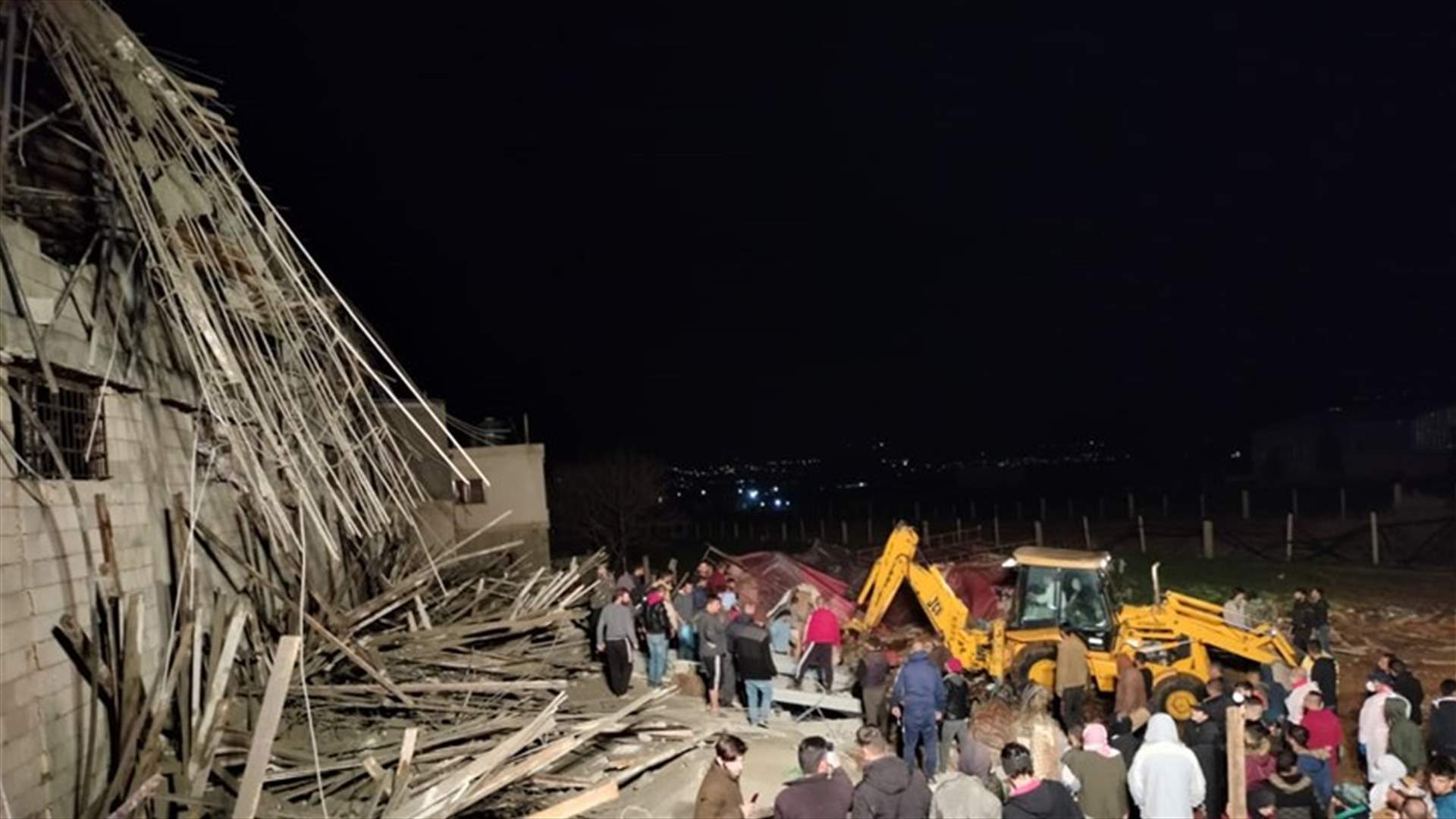 انهيار سطح مبنى في سهل بعلبك... وإصابة شخصين