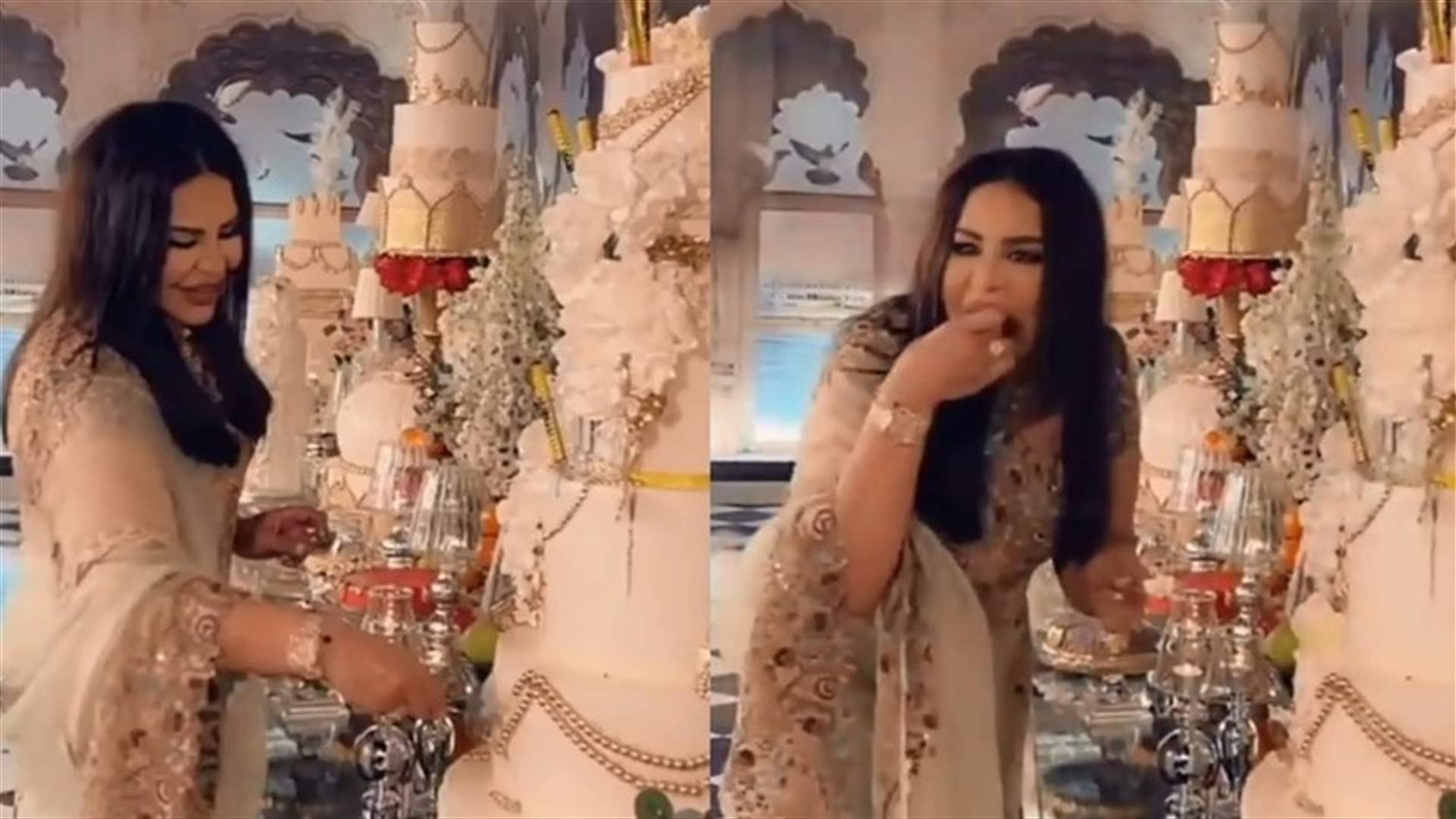 عيد ميلاد أسطوري لأحلام الشامسي... فخامة قوالب الحلوى تُذهل روّاد الانترنت (فيديو)