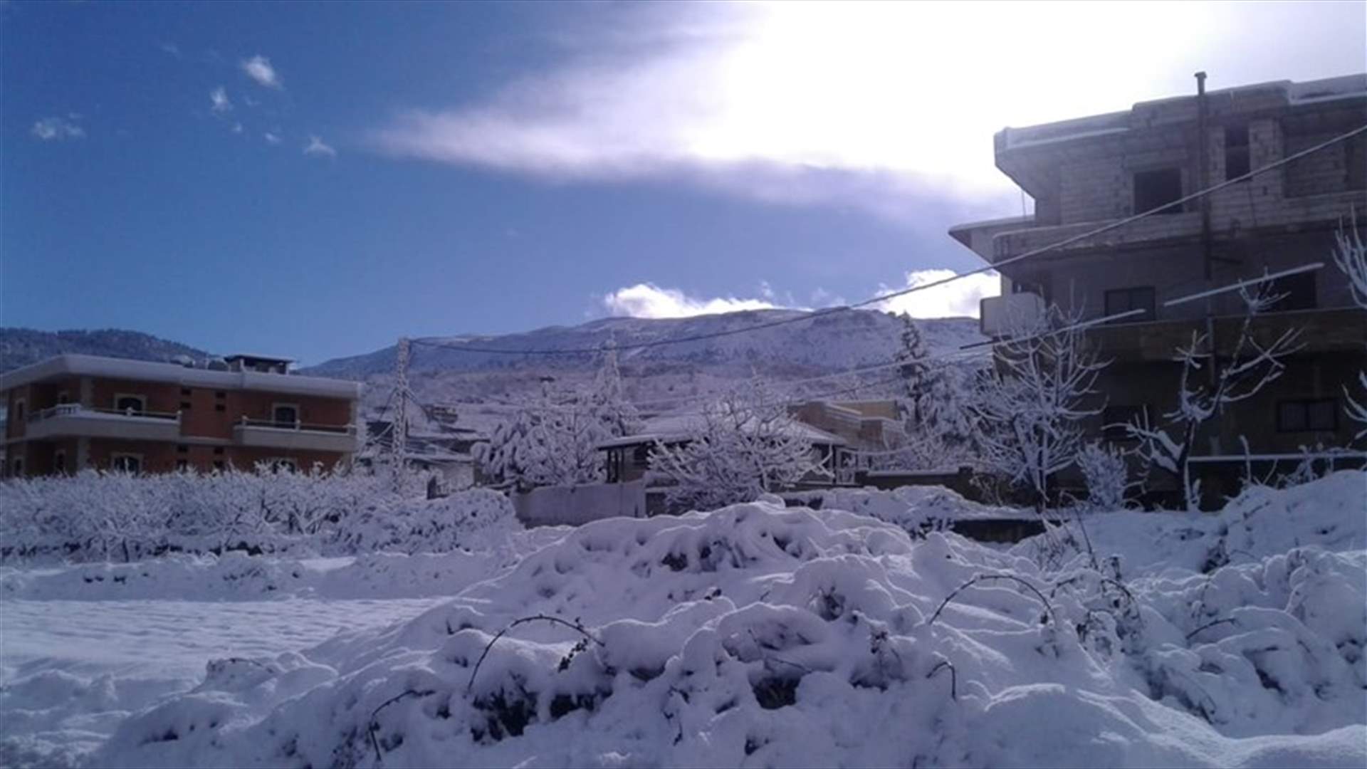 العاصفة الثلجية JOYCE تغطي لبنان (فيديوهات)