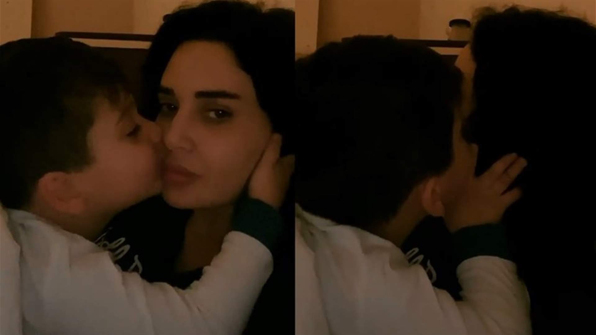 سيرين عبد النور عن قبلات إبنها كريستيانو لها: &quot;أذاب قلبي&quot; (فيديو)