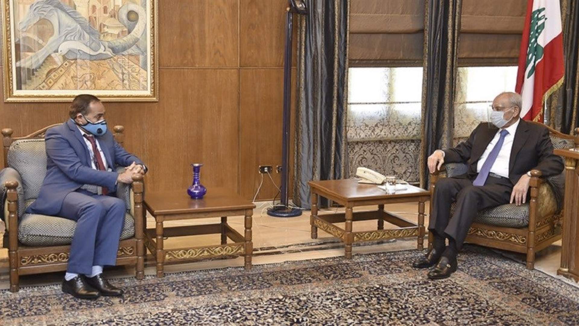 بري استقبل مدير مكتب المنظمة الدولية للهجرة وسفير تركيا وبحث مع وفد البنك الدولي في الوضعين المالي والاقتصادي