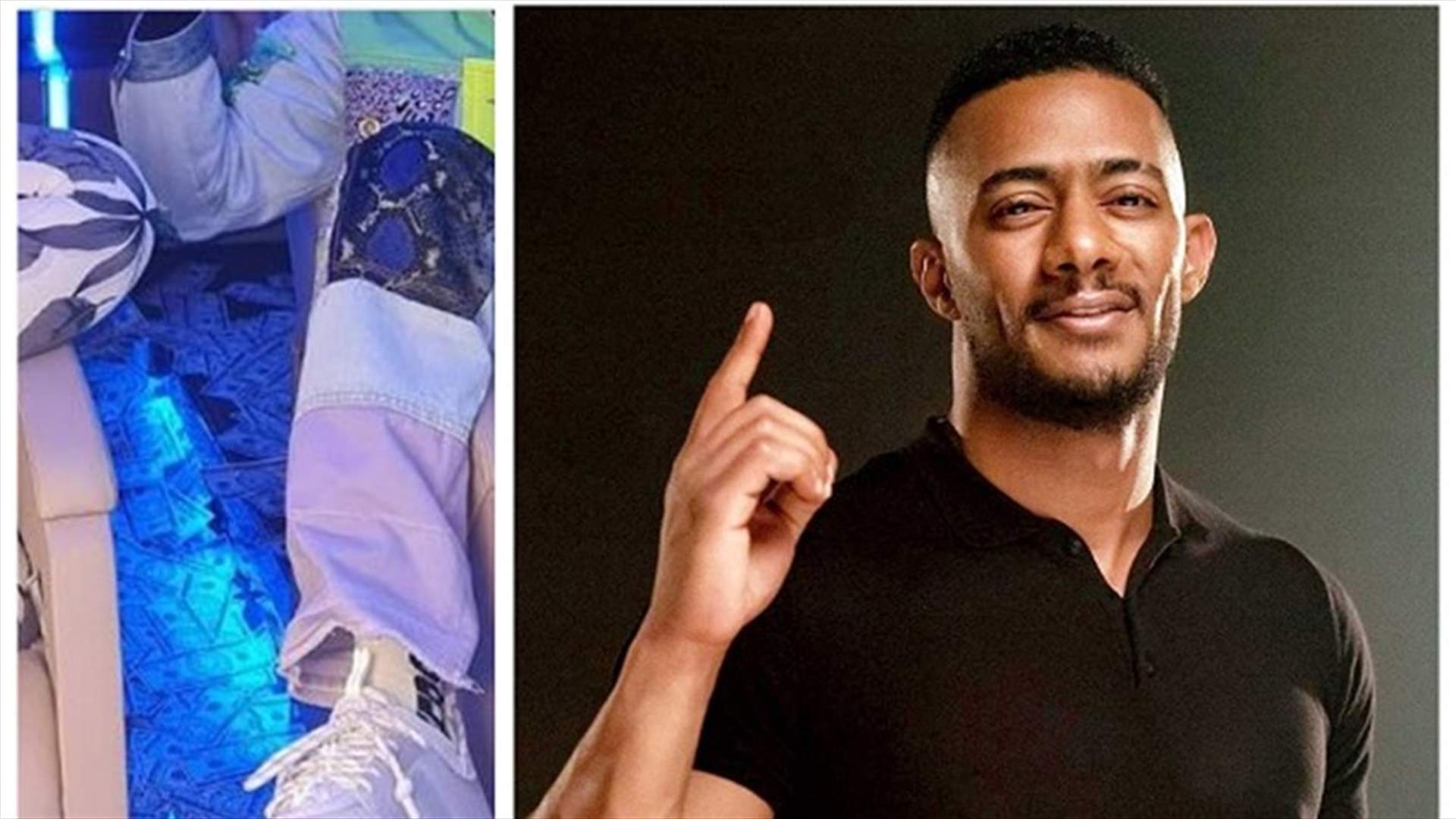 أنابيلا هلال من داخل سيارة محمد رمضان الفارهة... لاحظوا الدولارات تغطّي الأرض