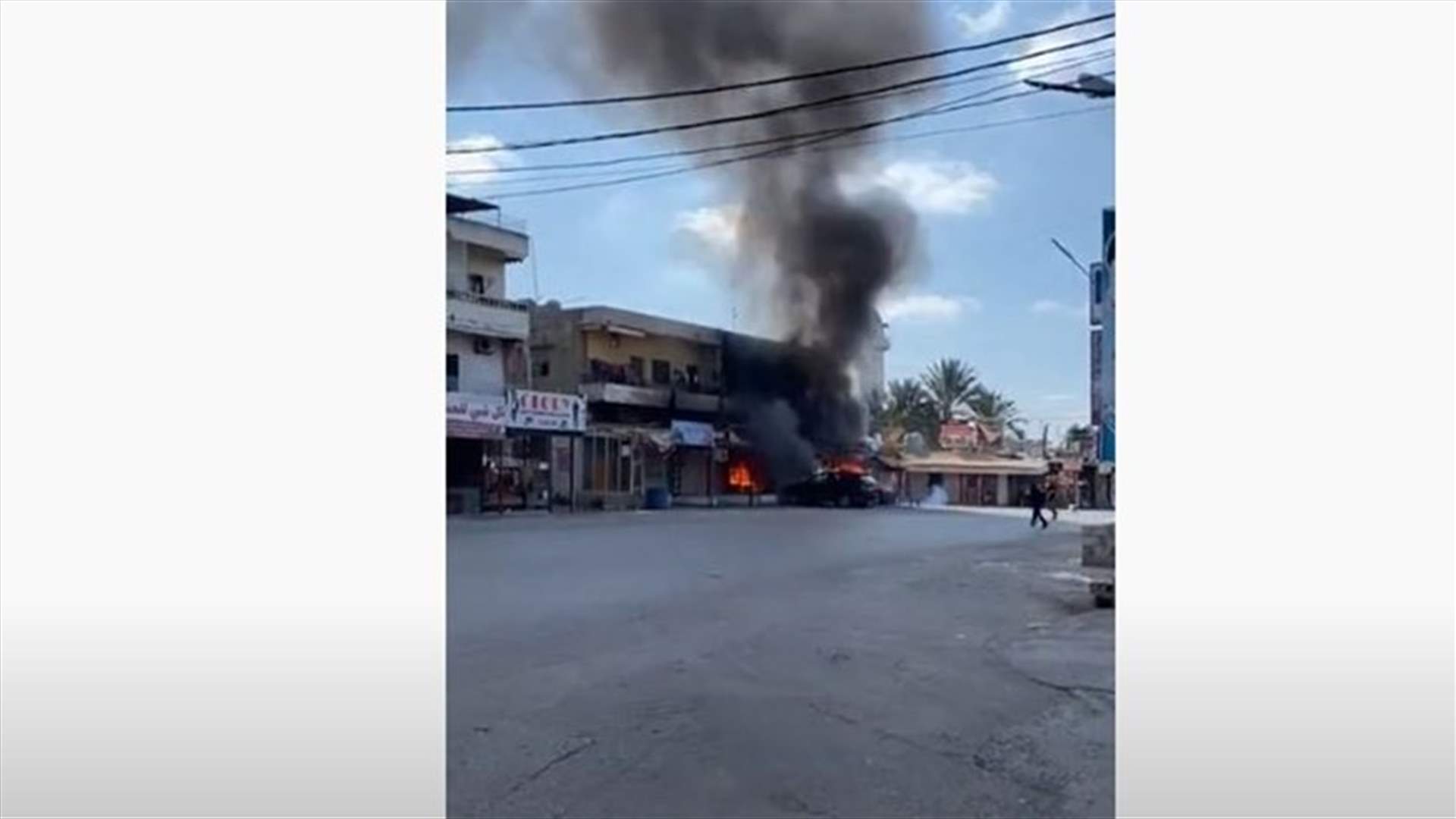 احتراق أحد المحال في العاقبية وانفجار قوارير غاز بداخله... (فيديو)